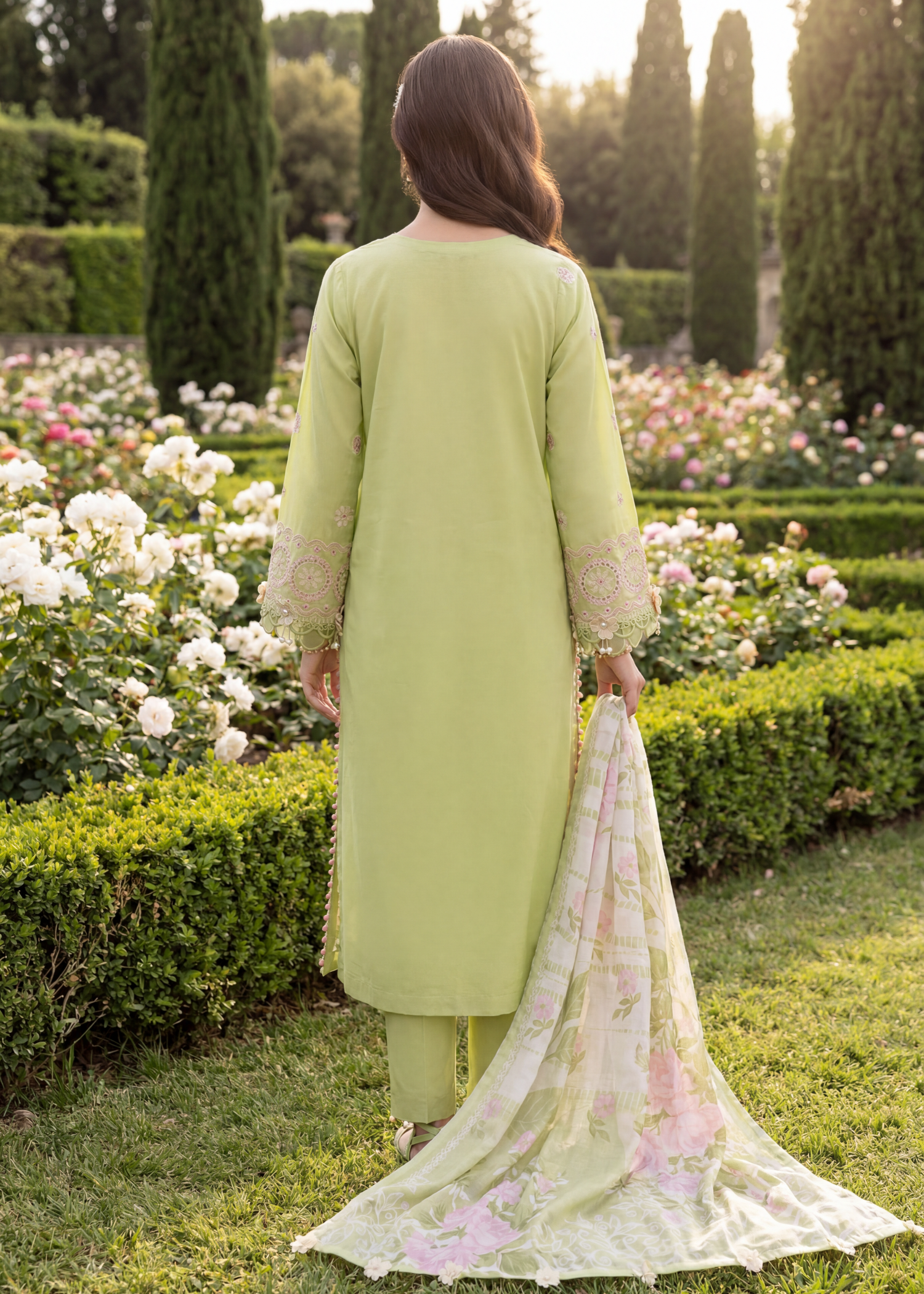 cotton Unstitched in Green