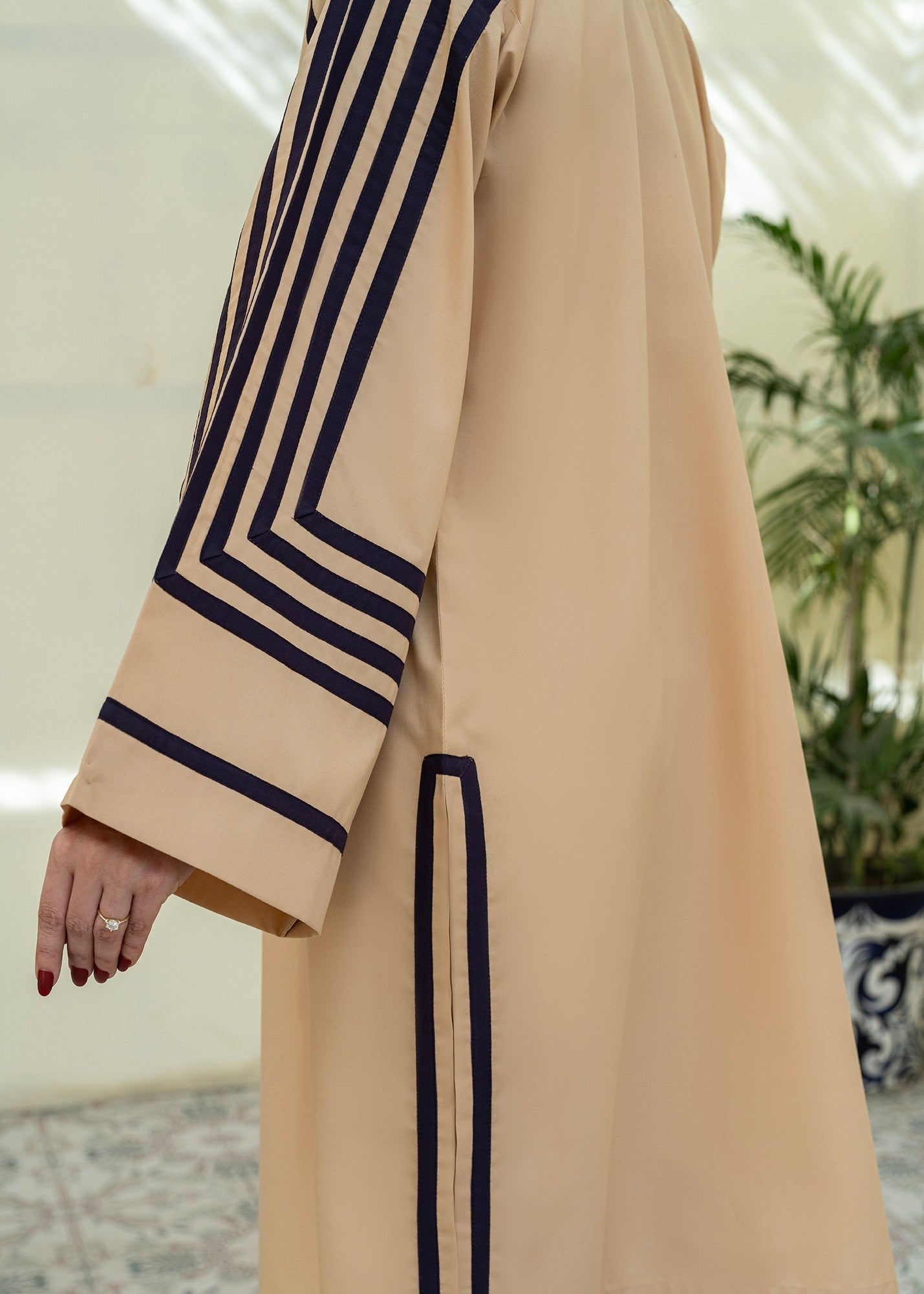 wash & wear Kurta Set in Apricot orange