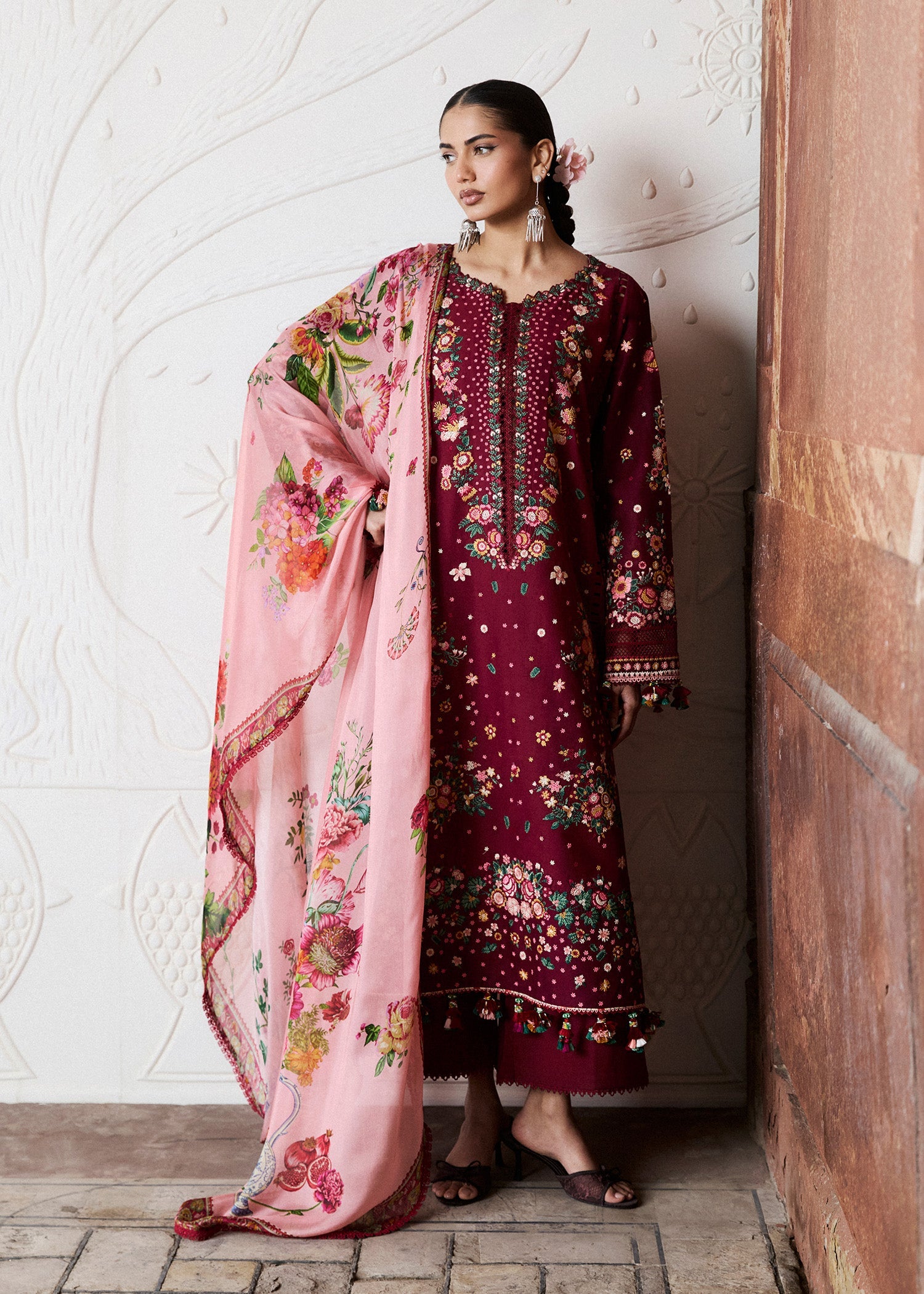 Zan Festive Luxury Lawn – Kestane