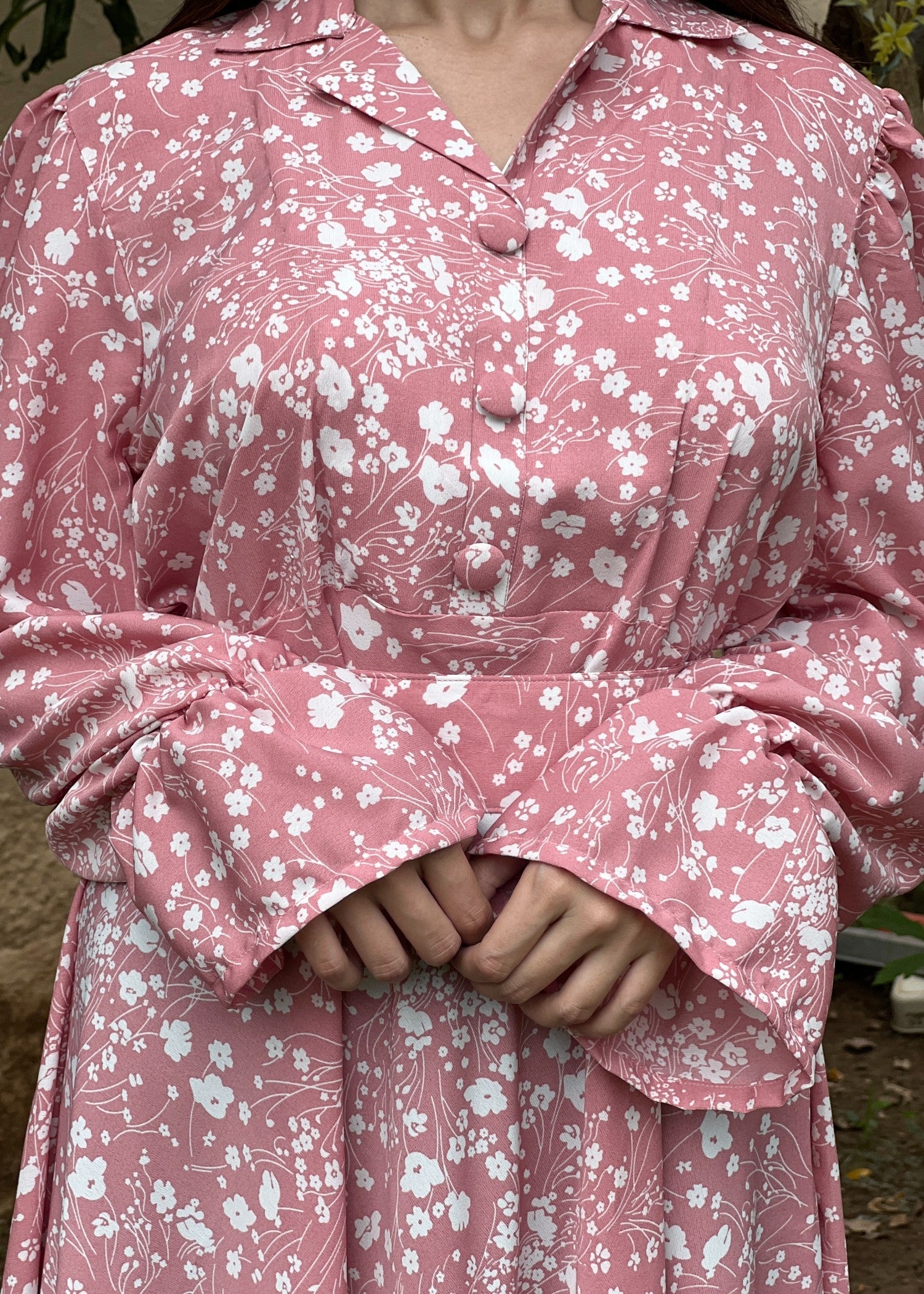 georgette Frock in Pink