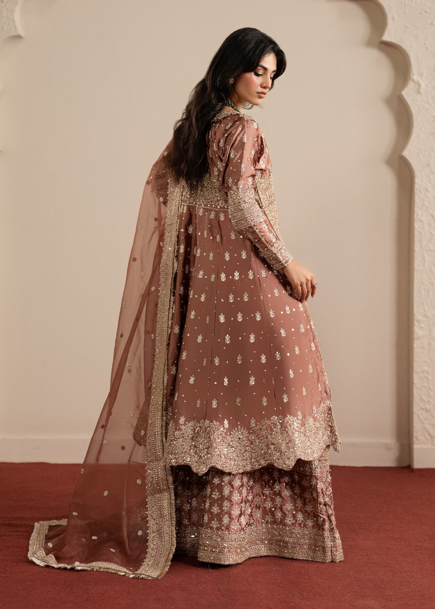 charmuse/shamooz Pishwas in Rosewood