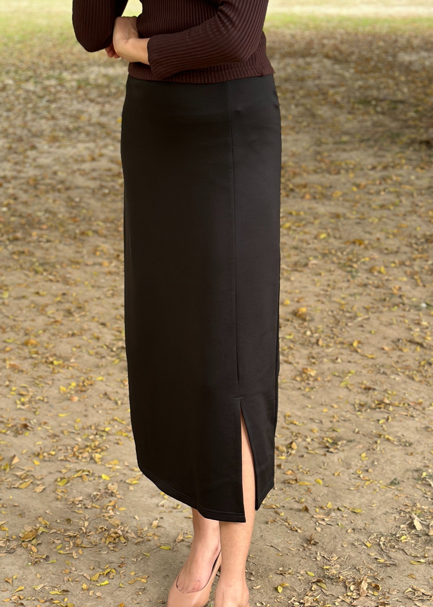 polyester Skirt in Black