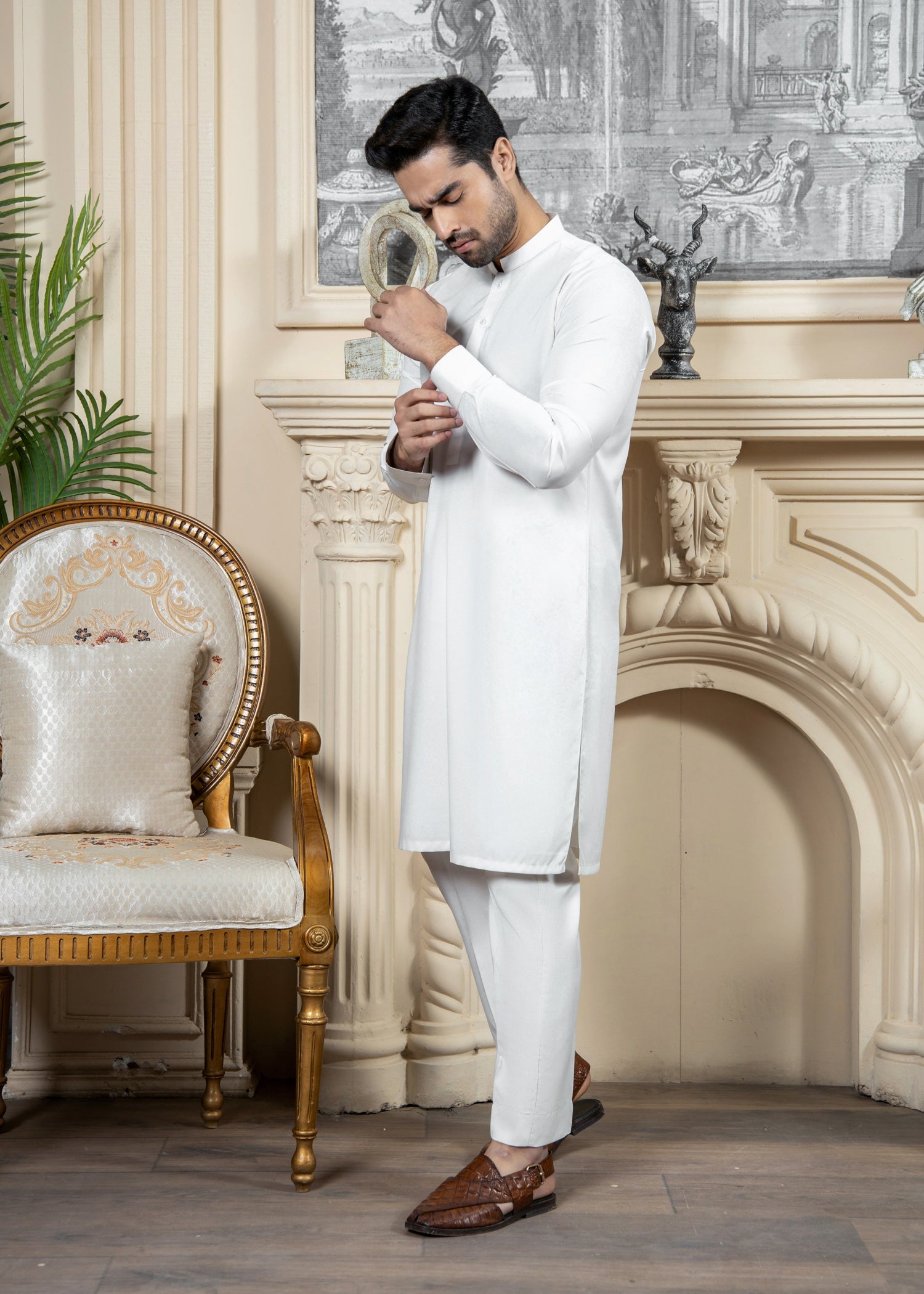 boski Kurta Set in Off-white