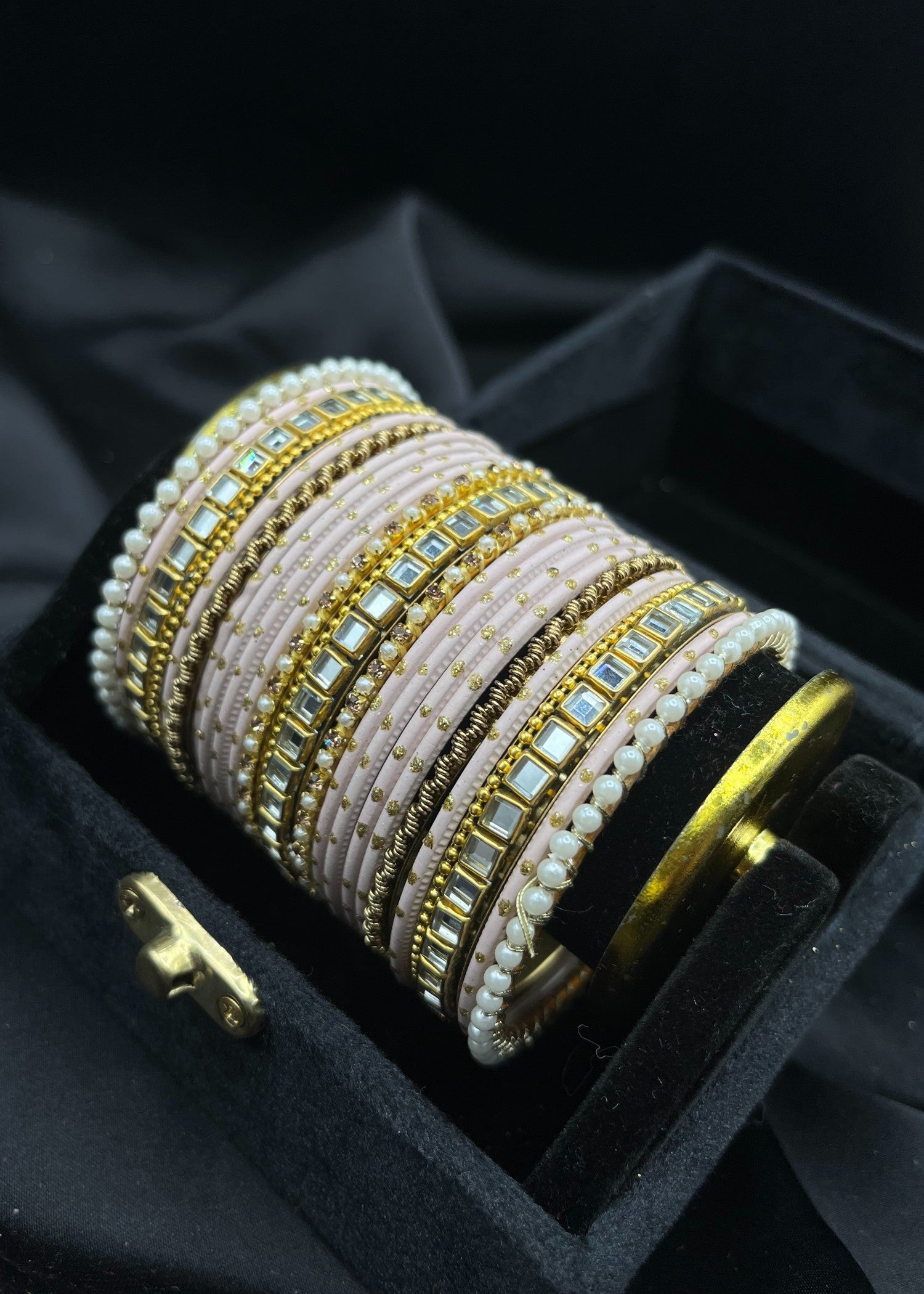Bangles in Pastel pink Color by - Trendy Women Bangles VQE1433