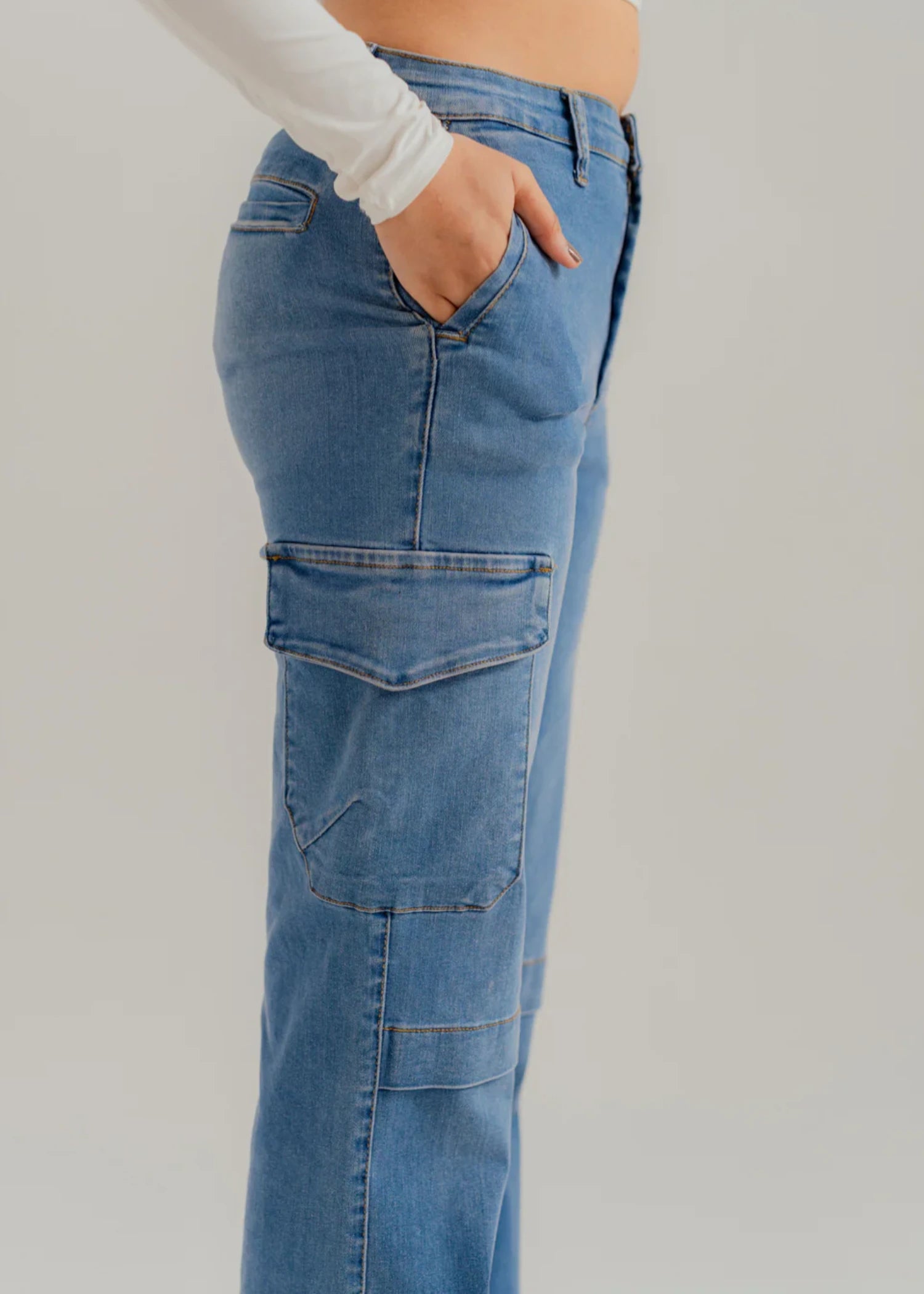 cotton Jeans in Royal blue