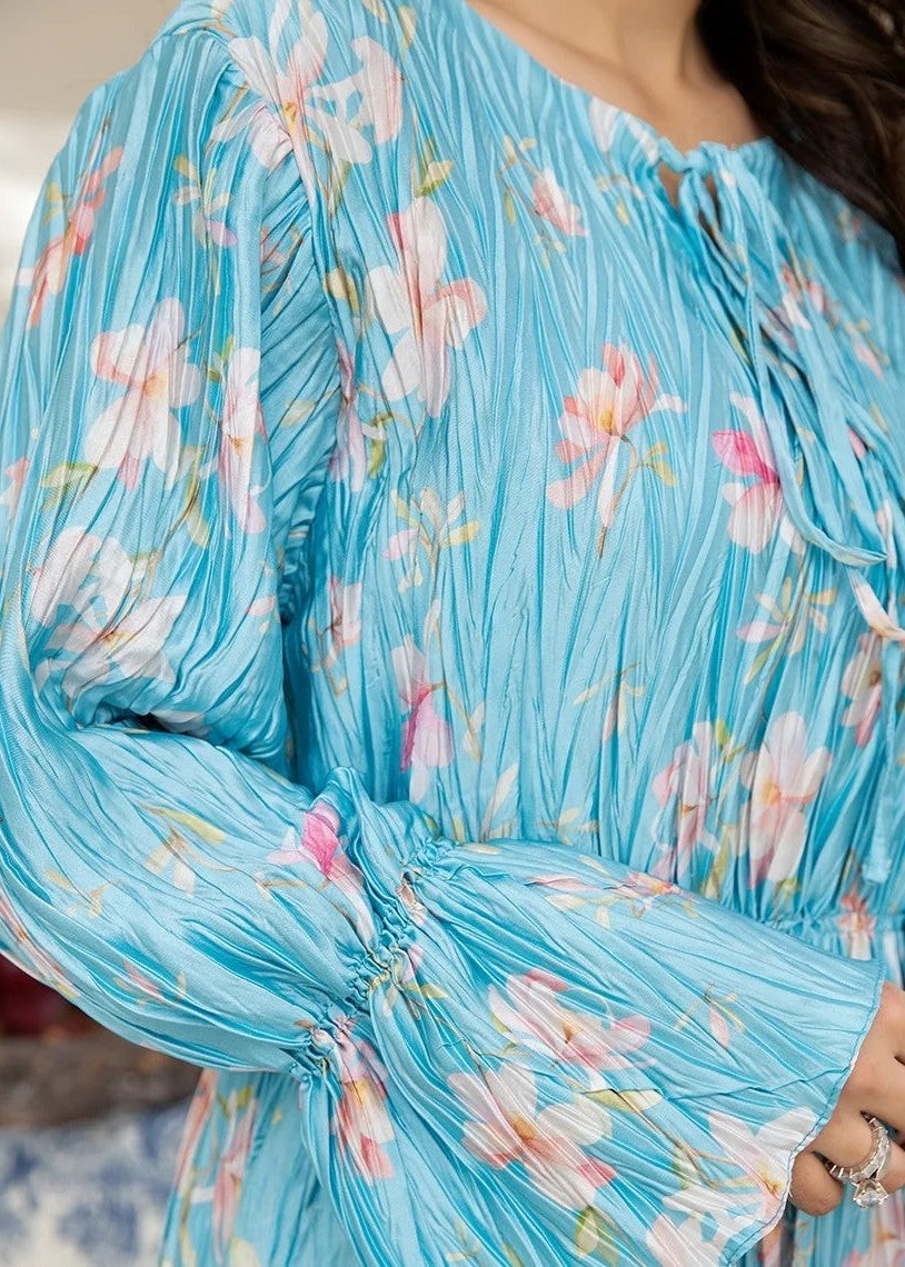 silk Dress in Blue