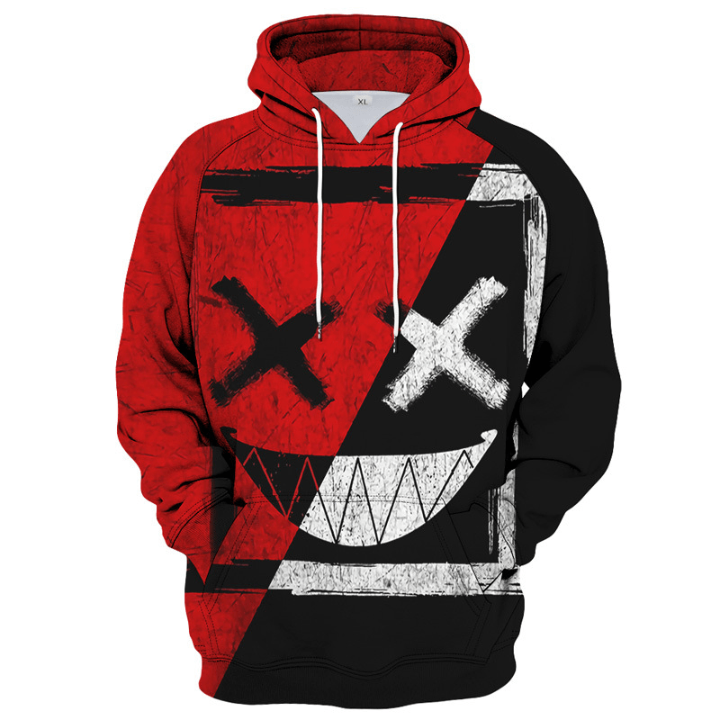 Smiley Series 3D Digital Printing Casual Sports Hoodie Sweater