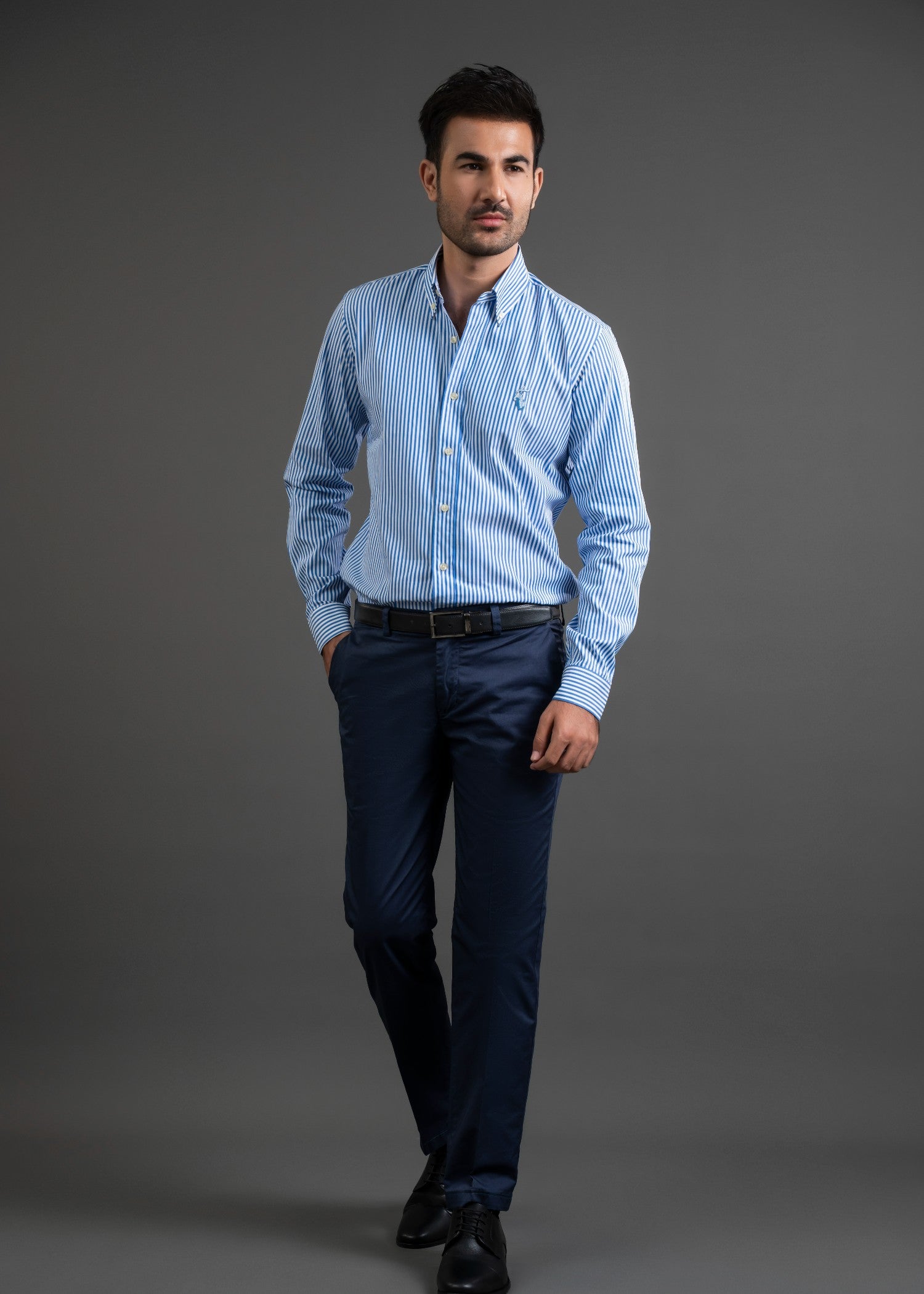 cotton Formal Shirt in Blue