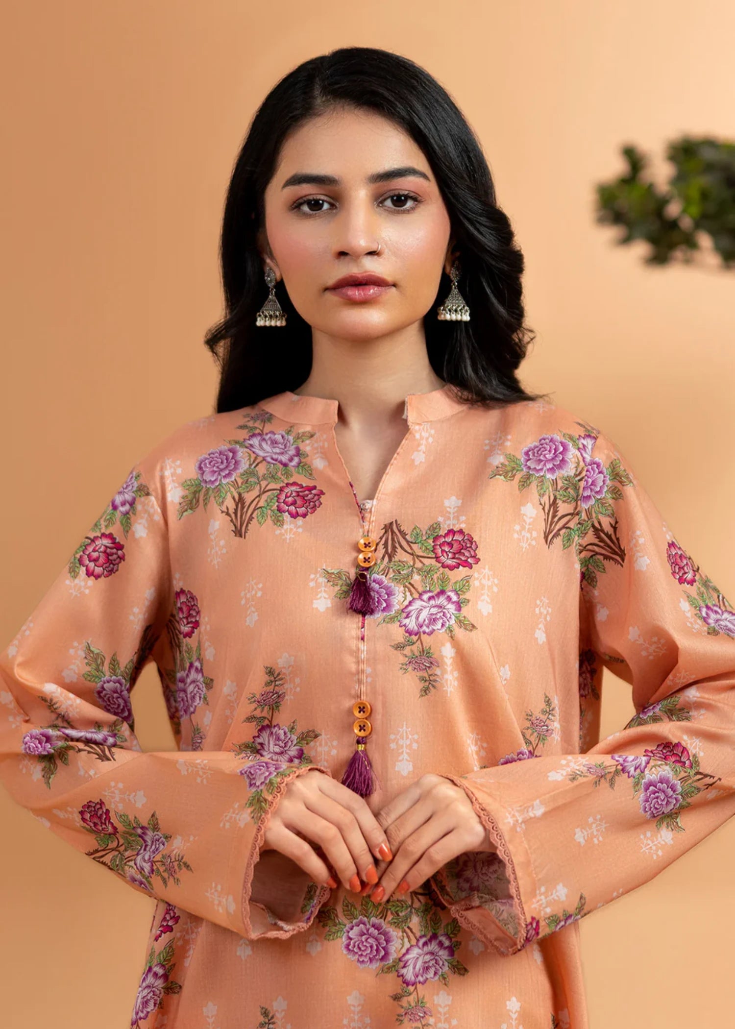 lawn Co Ord Sets in Peach orange