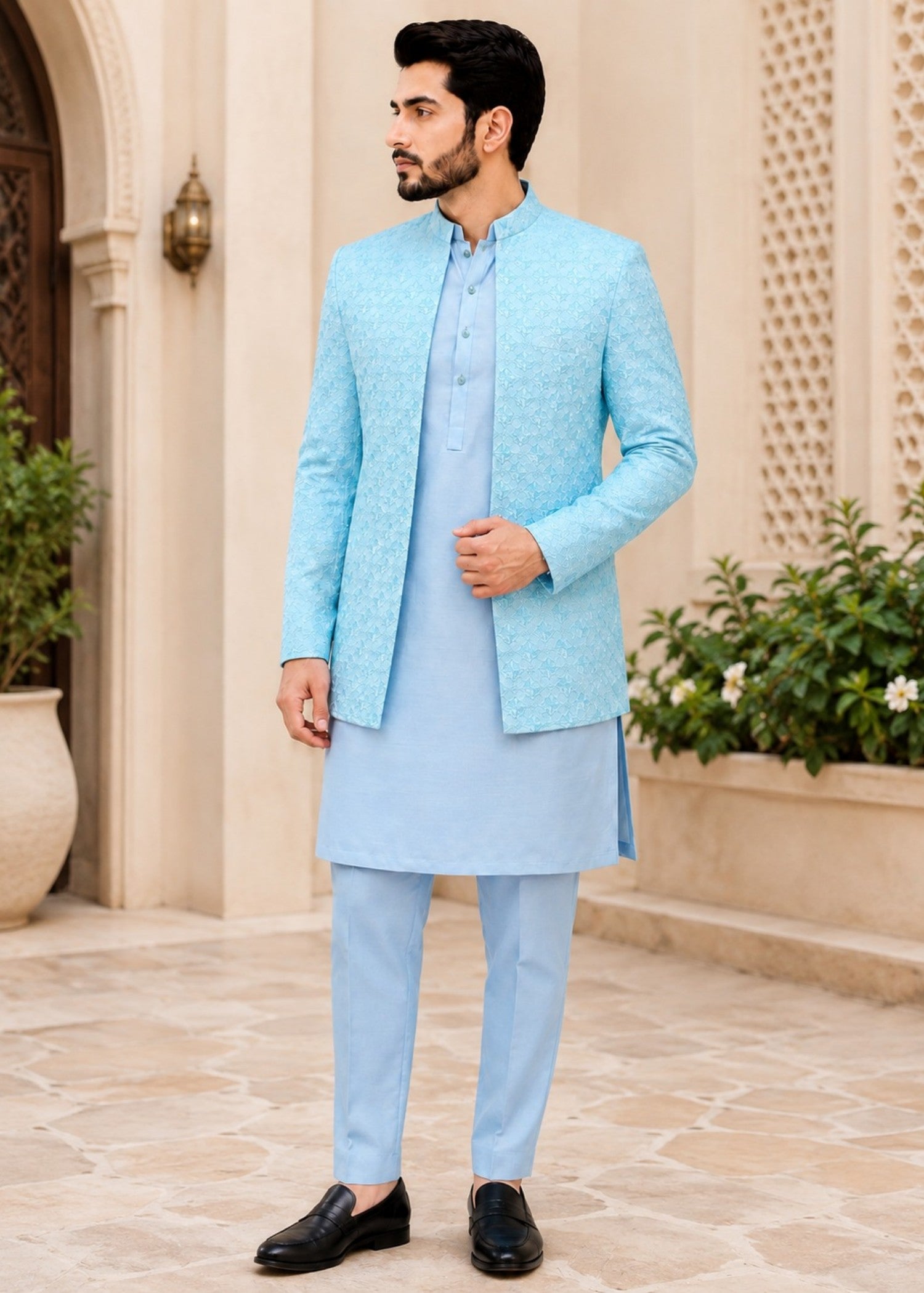 masuri Prince Coat in Sky blue