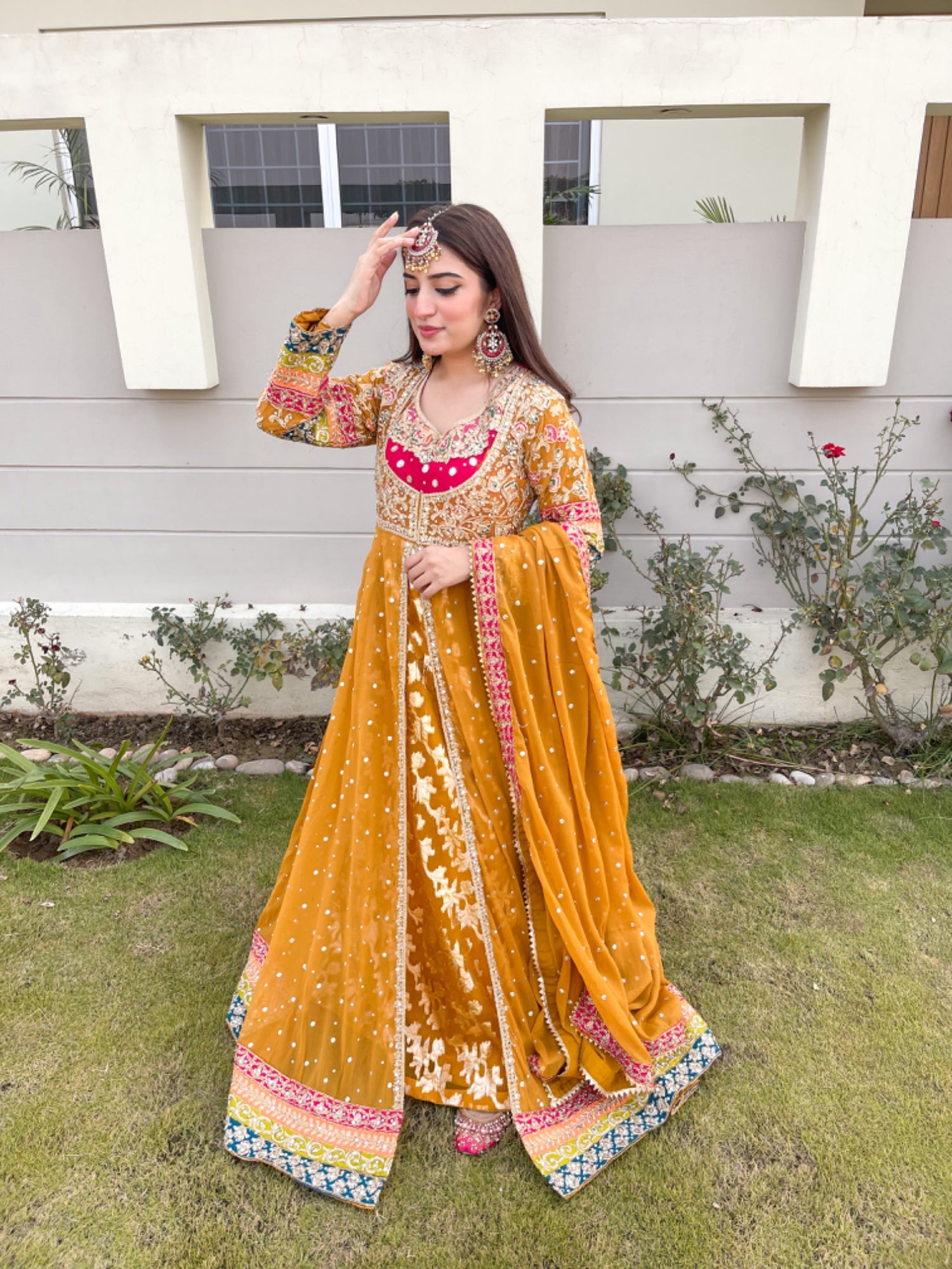 chiffon Maxi in Golden orange