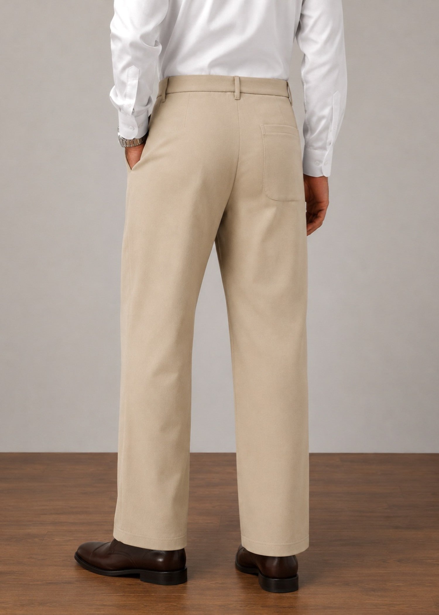 interlock knit Pants in Beige
