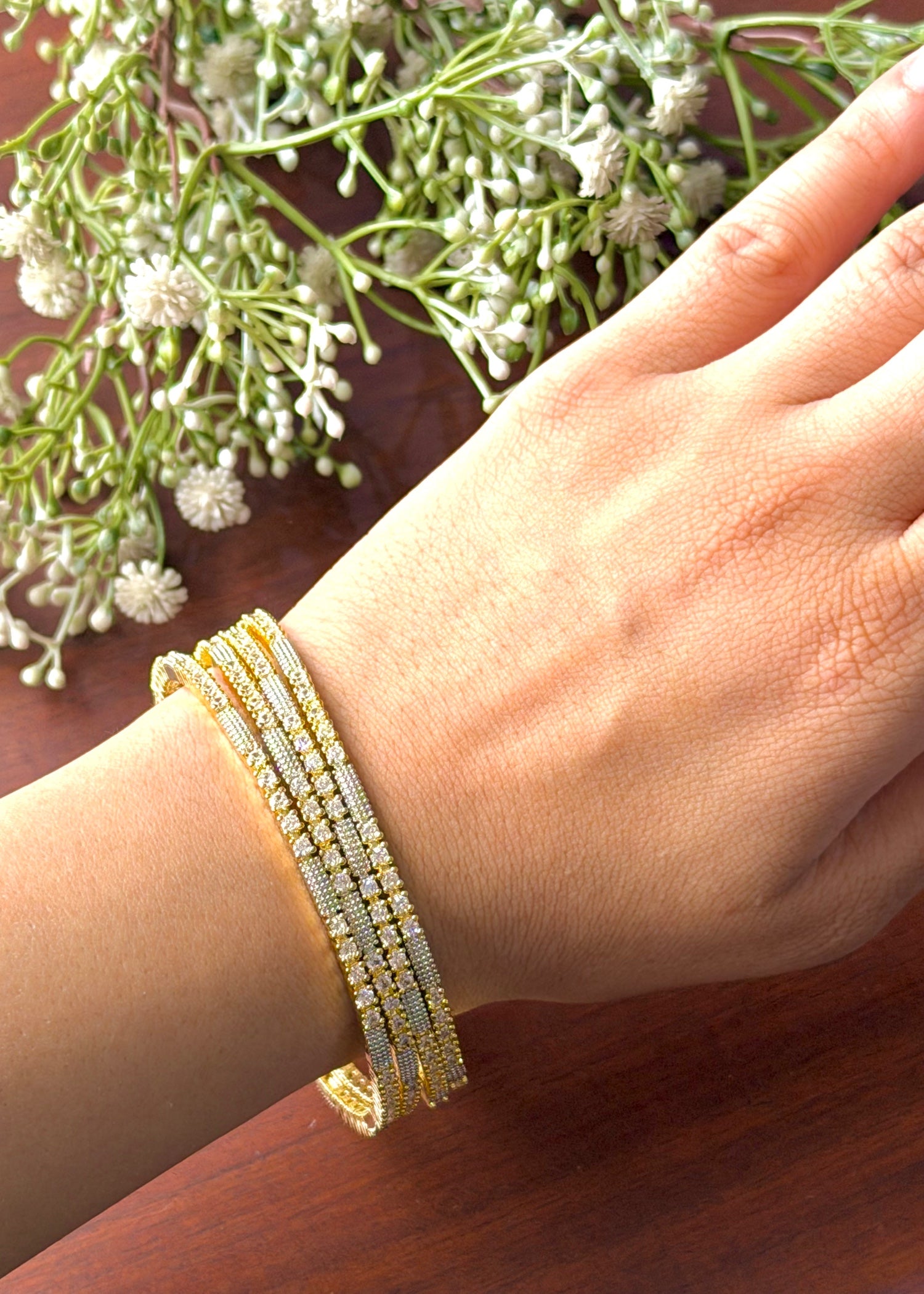 Bangles in Silver, gold Color by - Trendy Women Bangles PJA1675