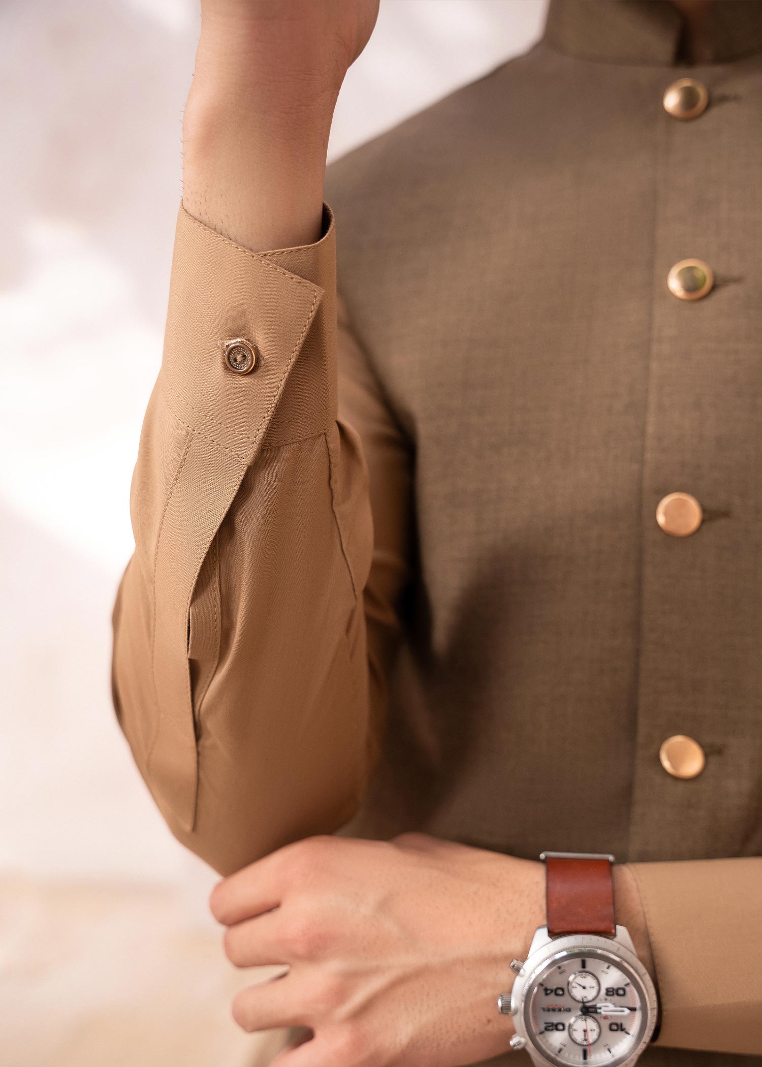 suiting Waistcoat in Mari gold