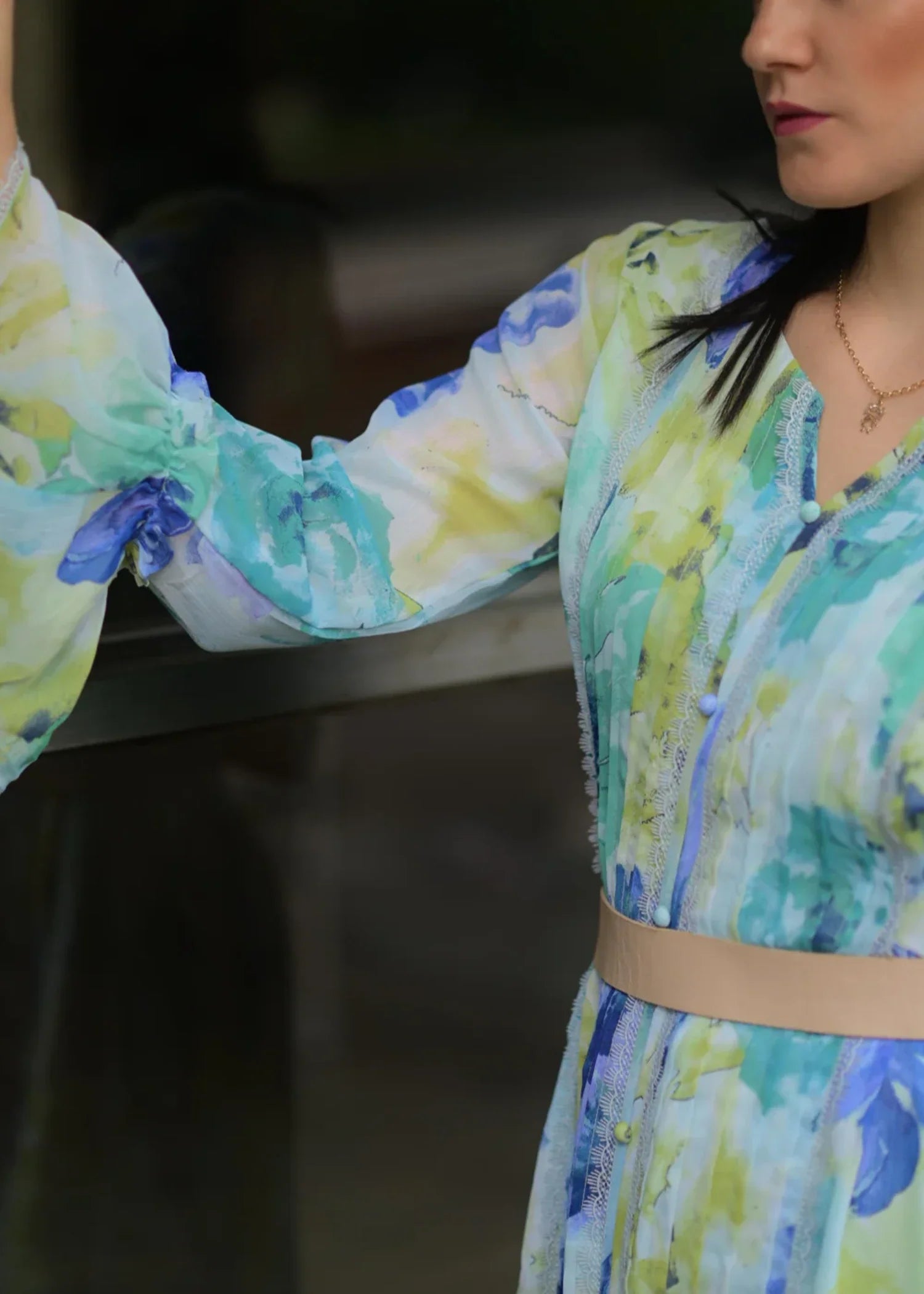 chiffon Dress in Multi
