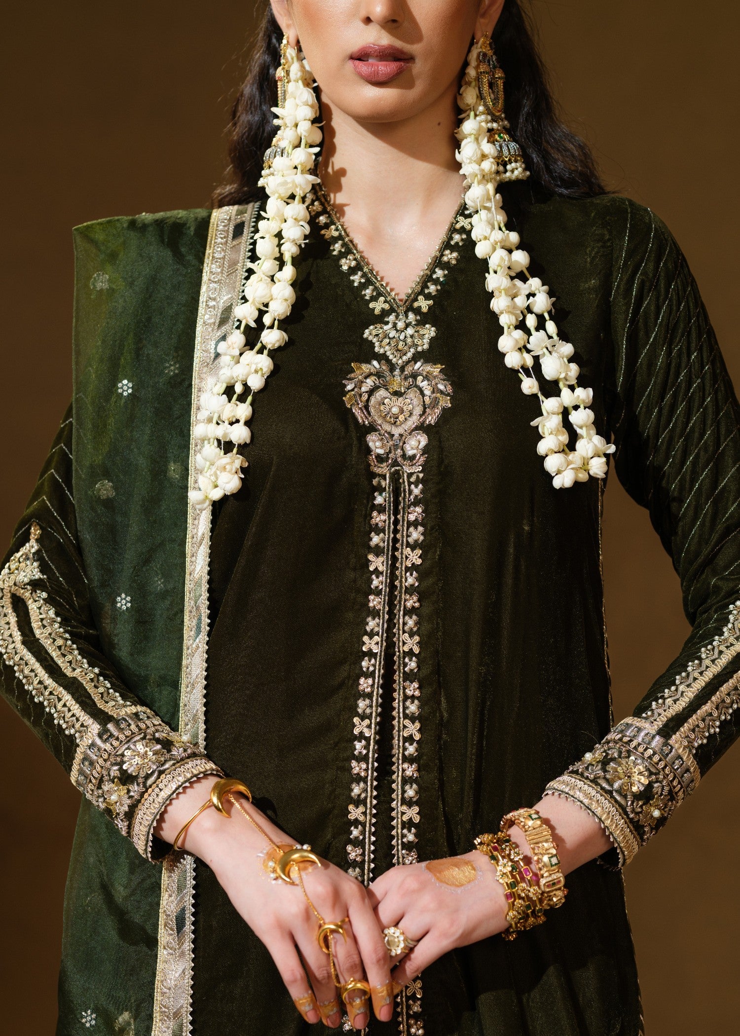 velvet Sharara in Black