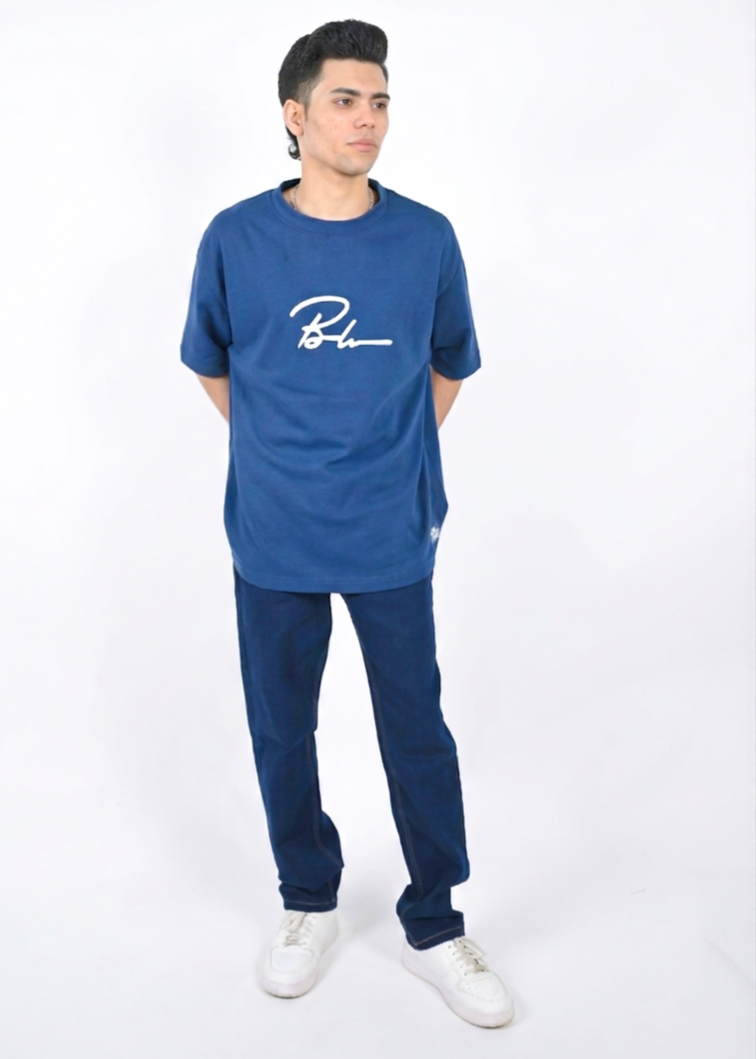 cotton T Shirt in Royal blue