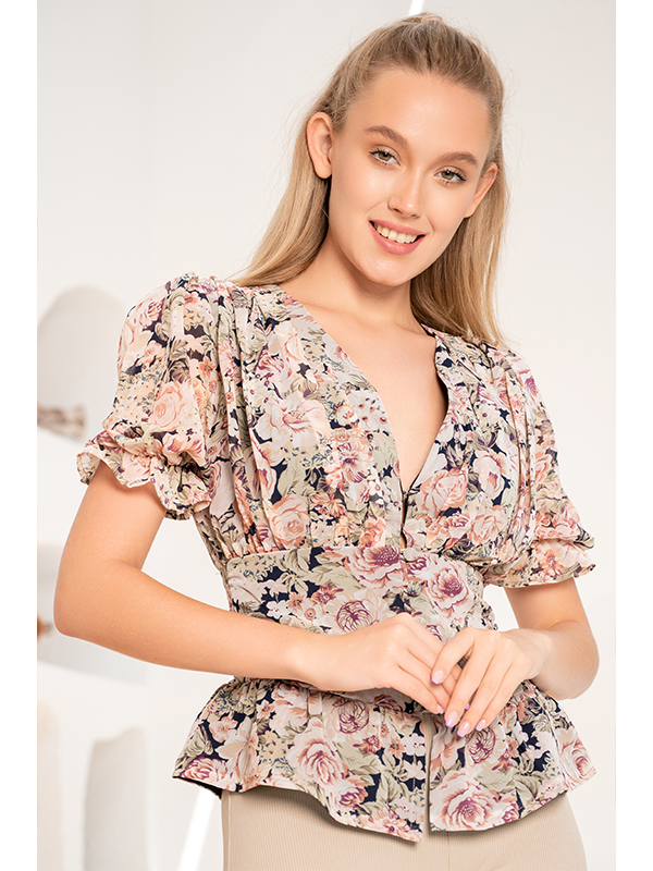 chiffon Blouse in Multi