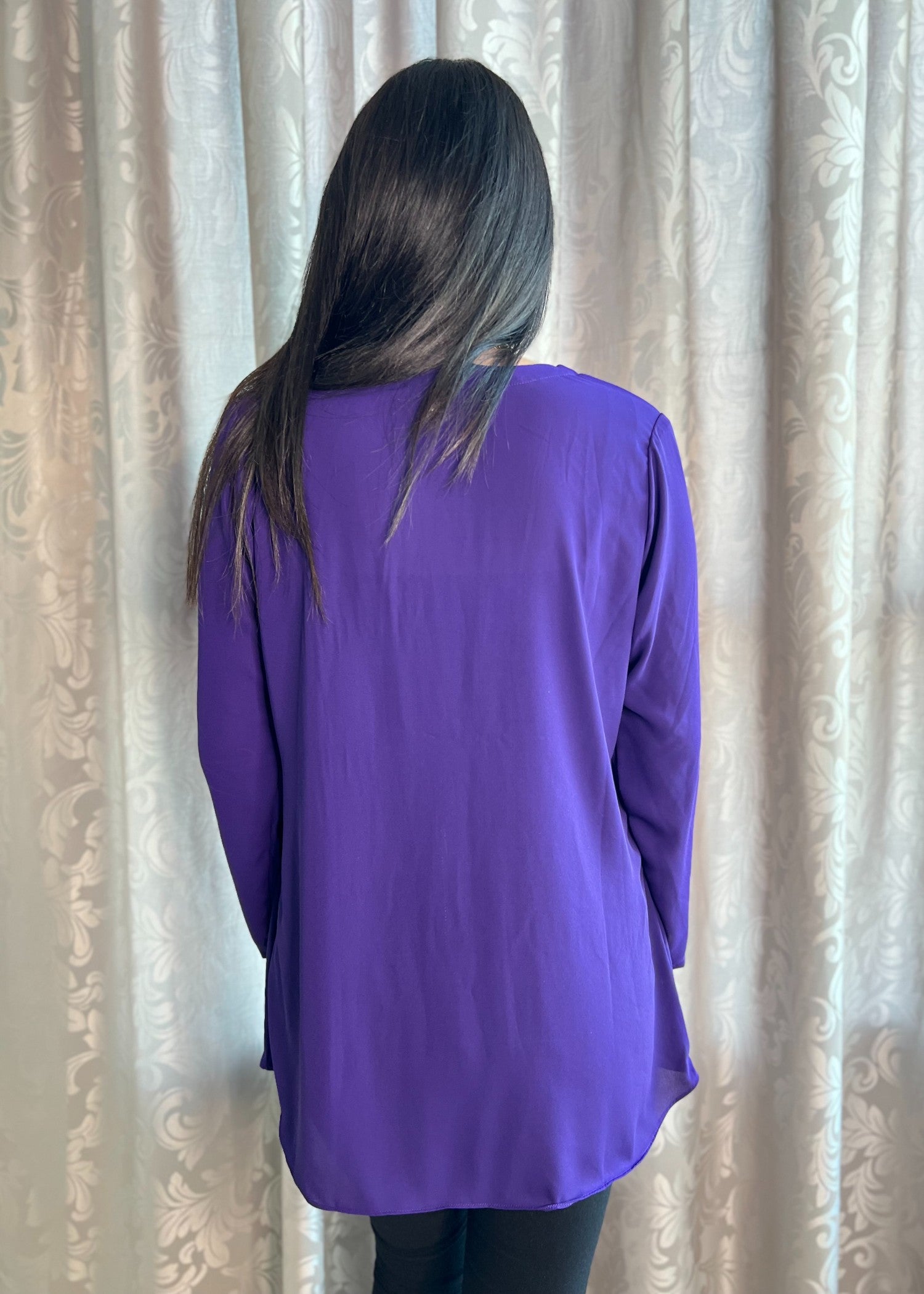 georgette Top in Purple rain