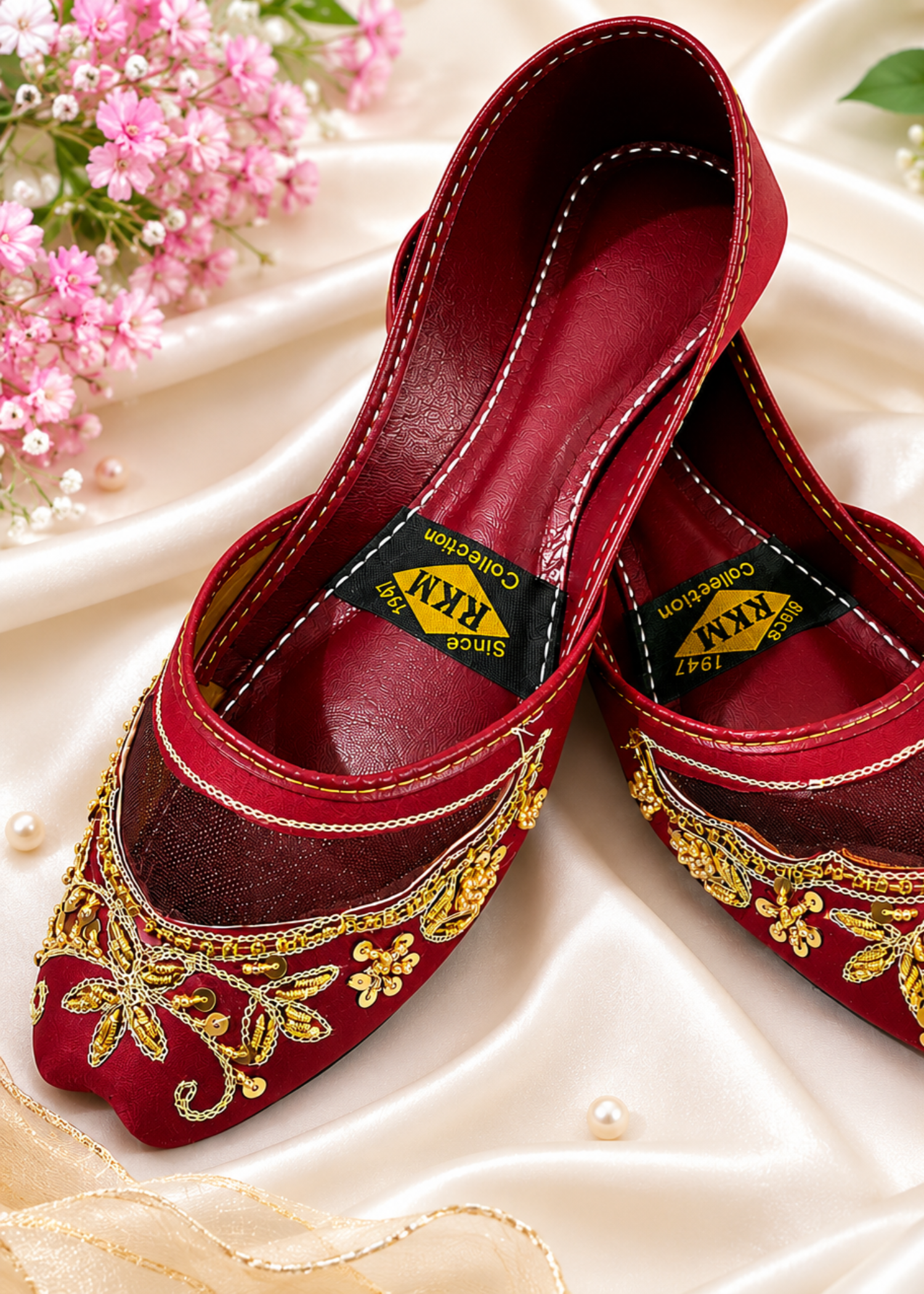 Khussa in Maroon by - High Quality Women Khussa YCL9112