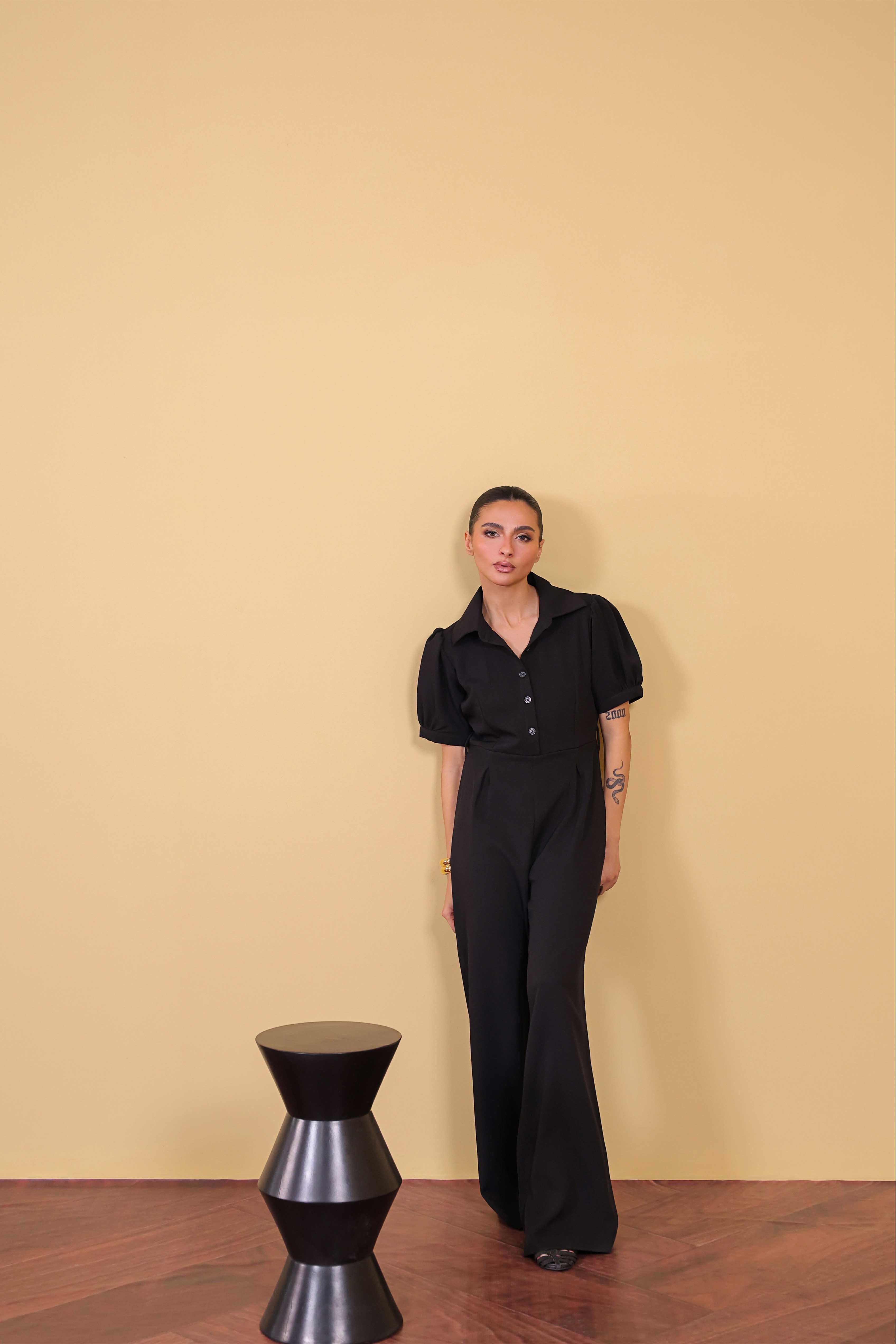 polyester Jumpsuit in Black