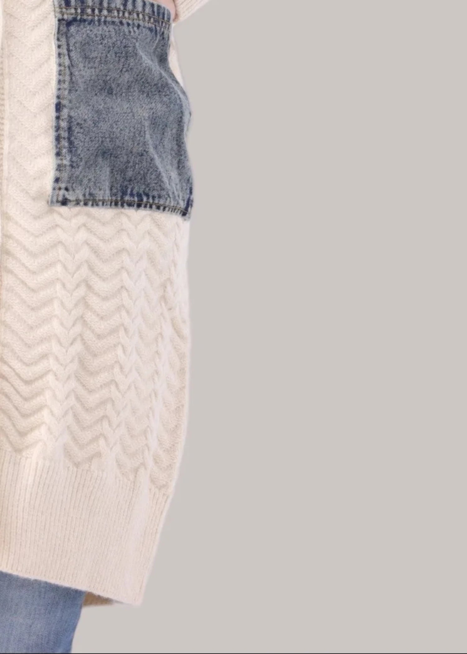 wool Cardigan in White