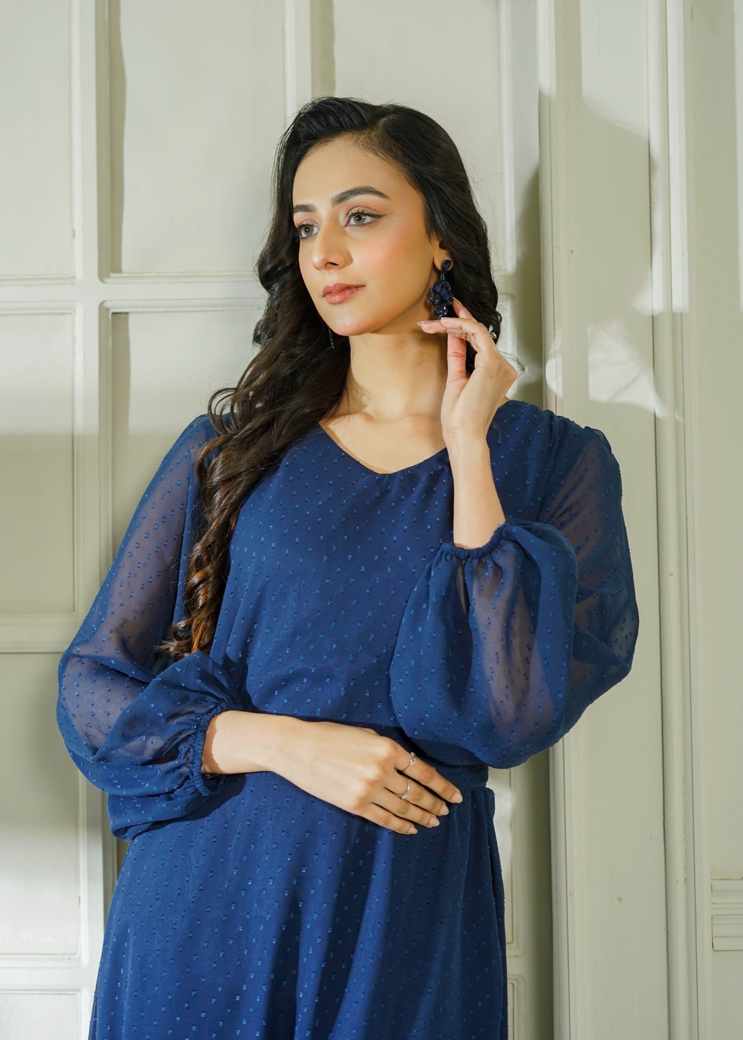 viscose Maxi in Blue