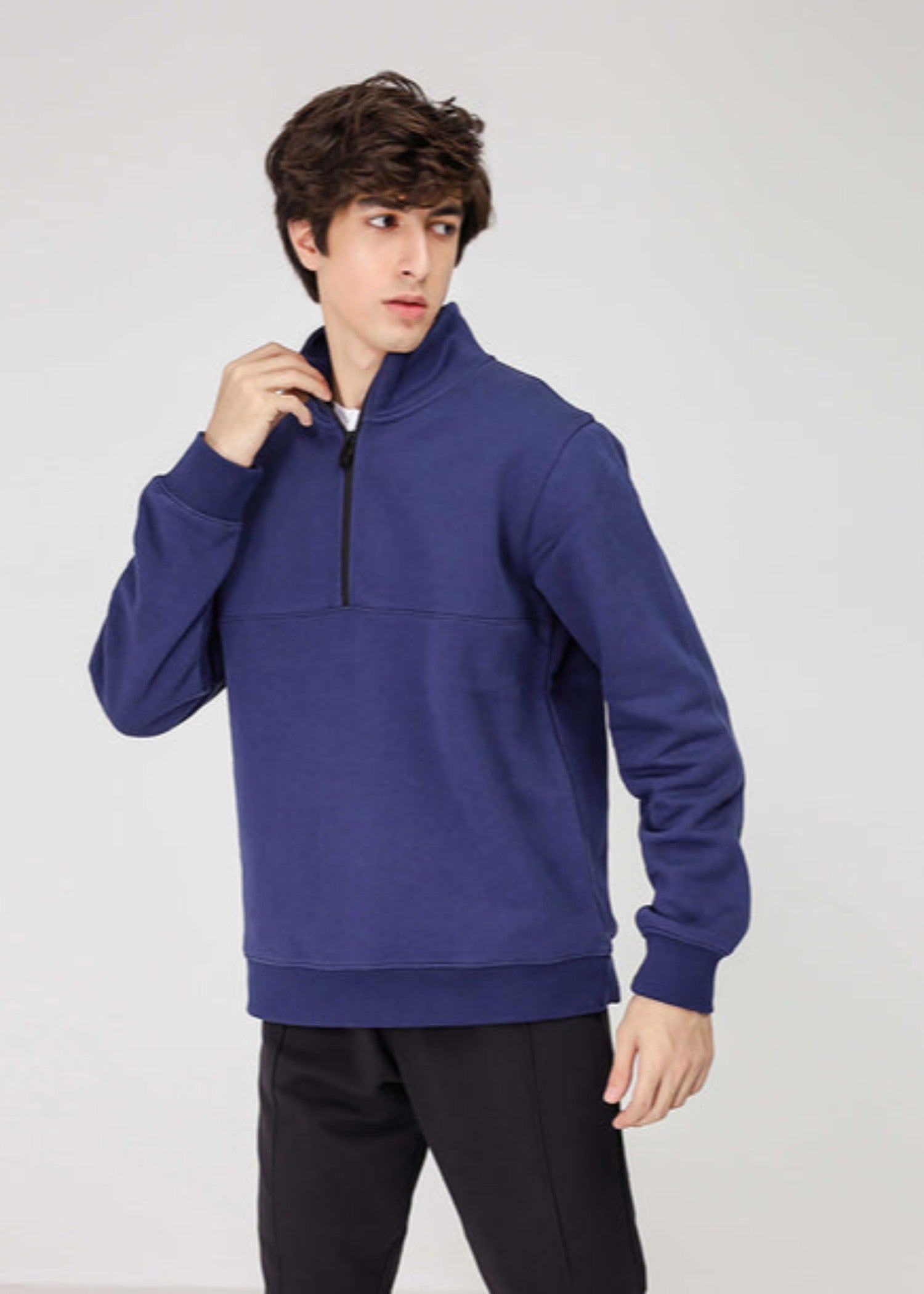 polycotton Jacket in Navy blue