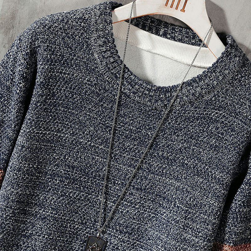 Casual All-Match Loose Color-Blocking plus Size Sweater