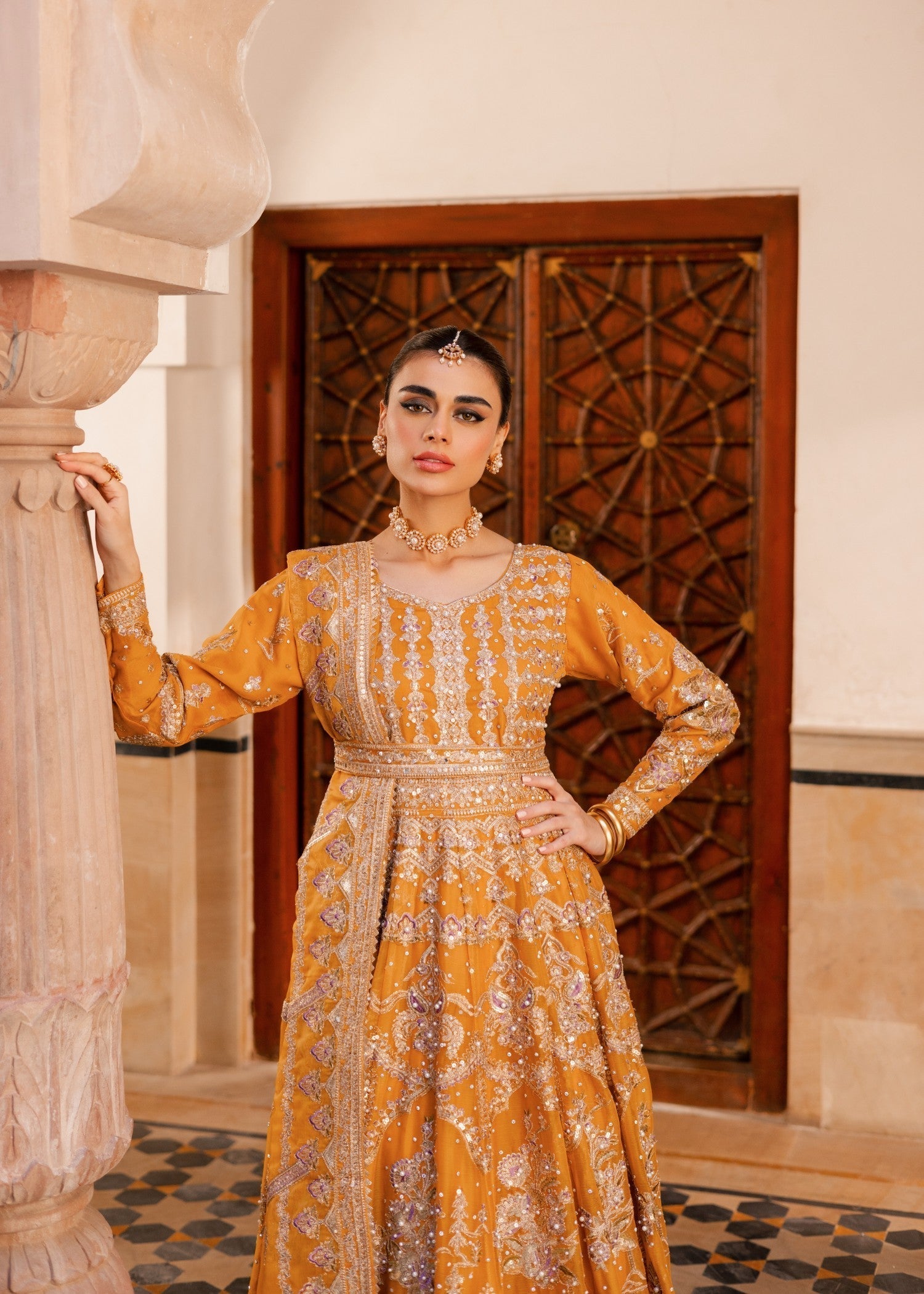 chiffon Maxi in Mustard