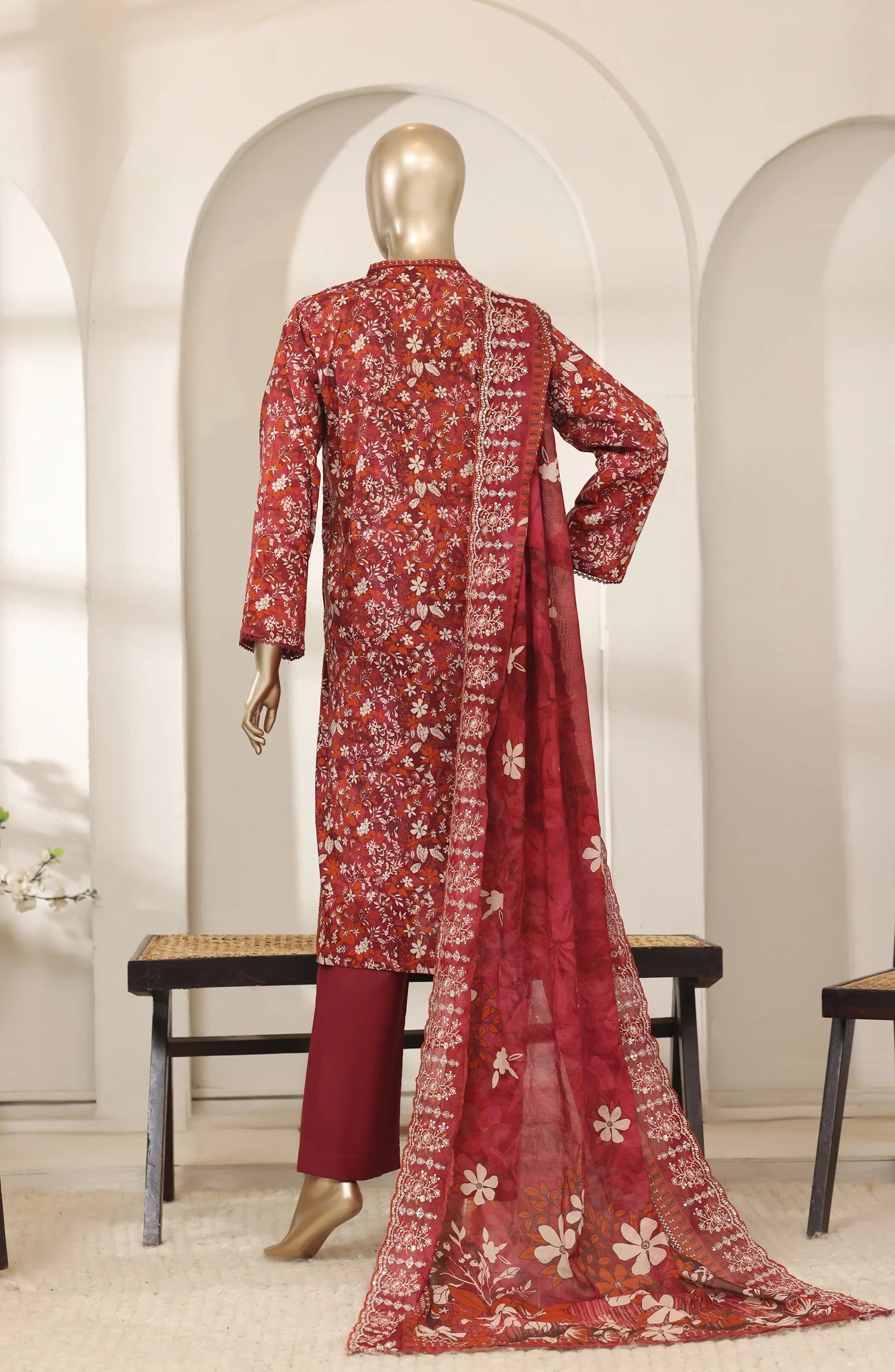 Stitched Laserkari Lawn – 4