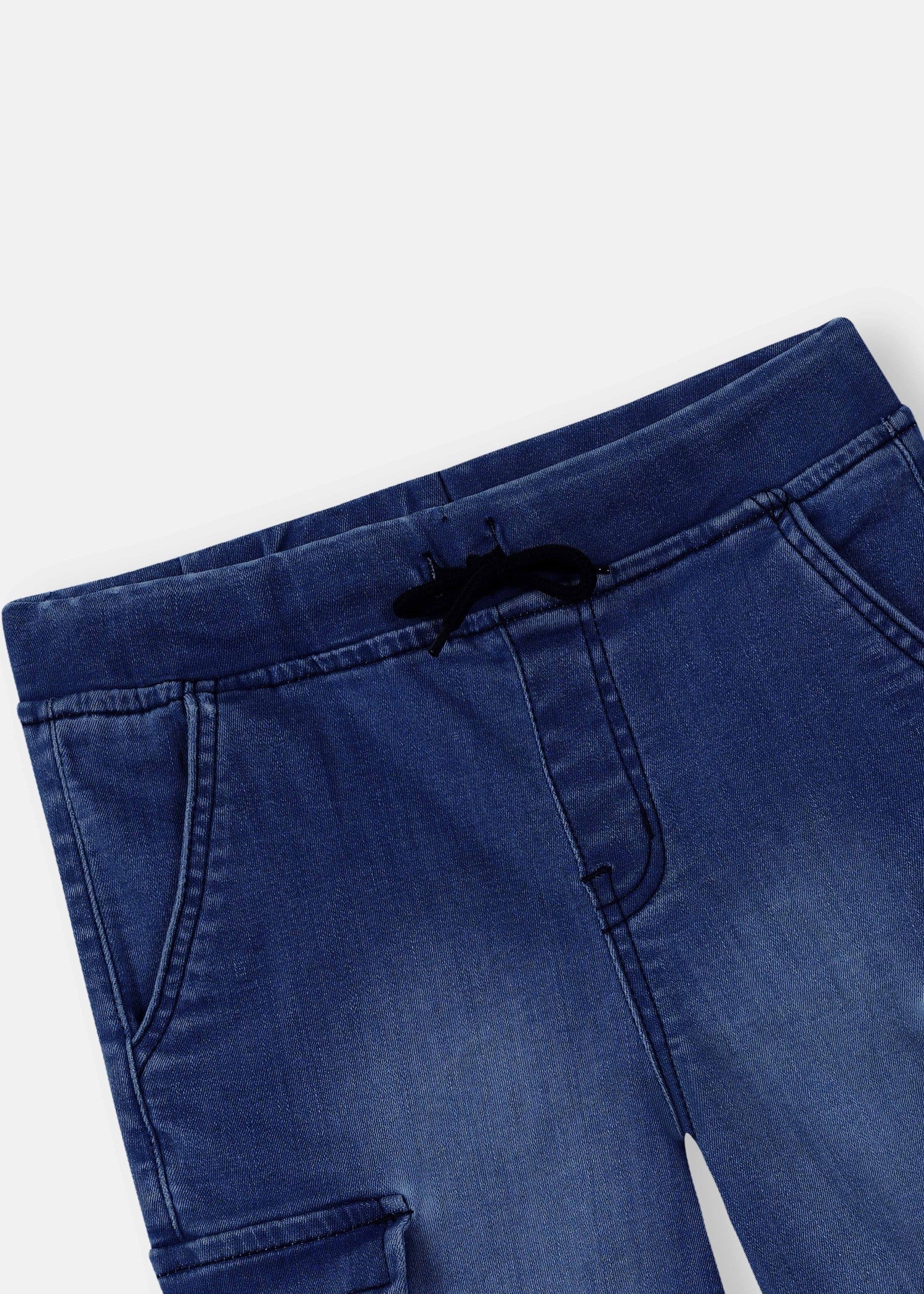 stretch denim Shorts in Dark blue