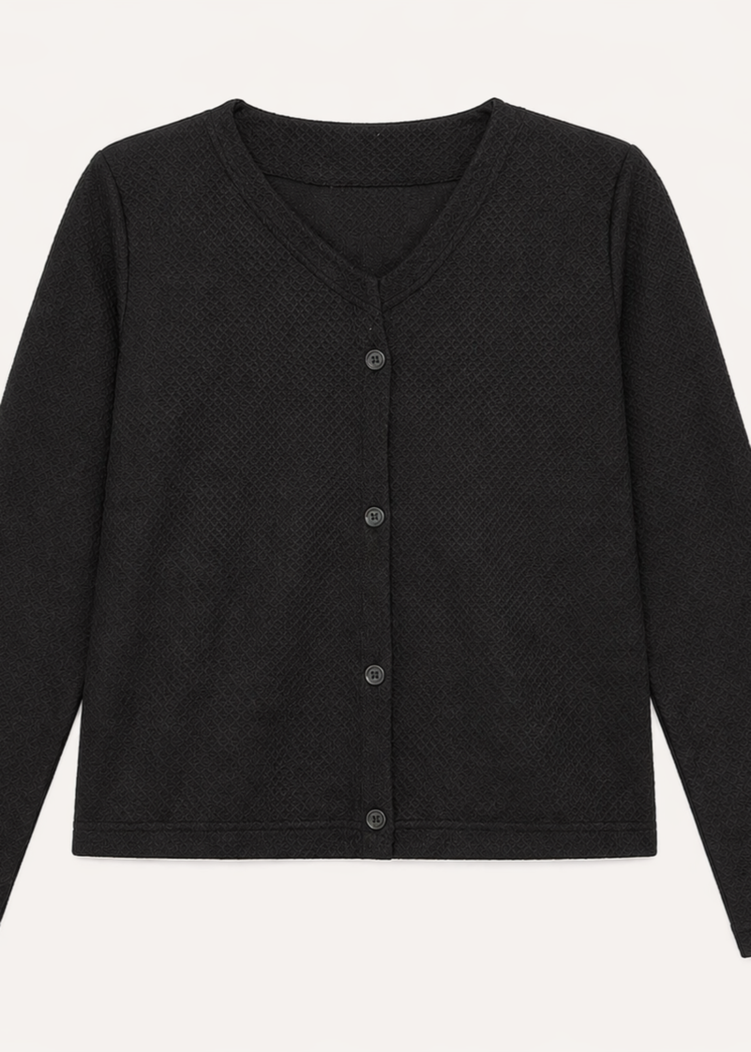 jersey knit Cardigan in Black