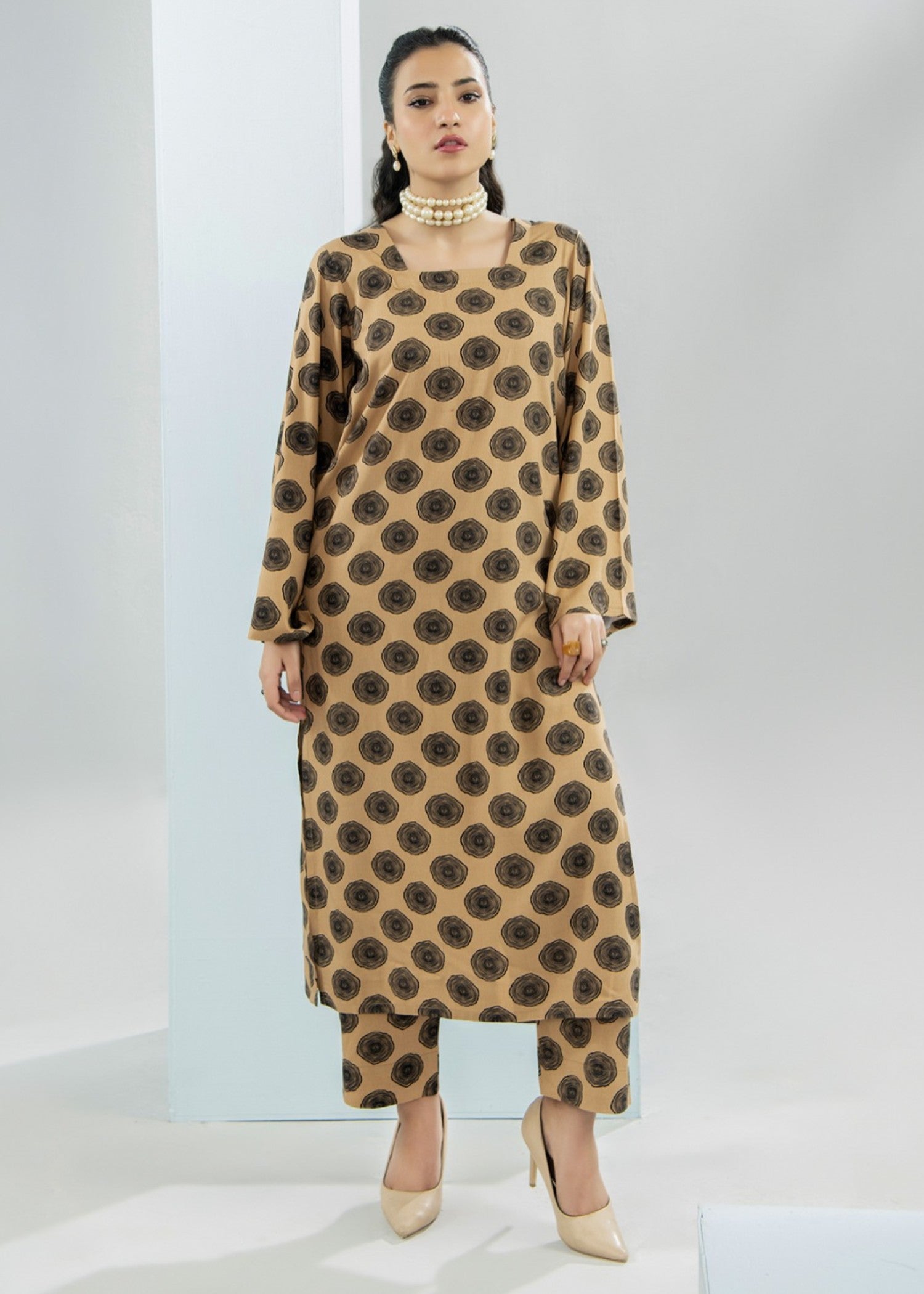 georgette Co Ord Sets in Earth brown