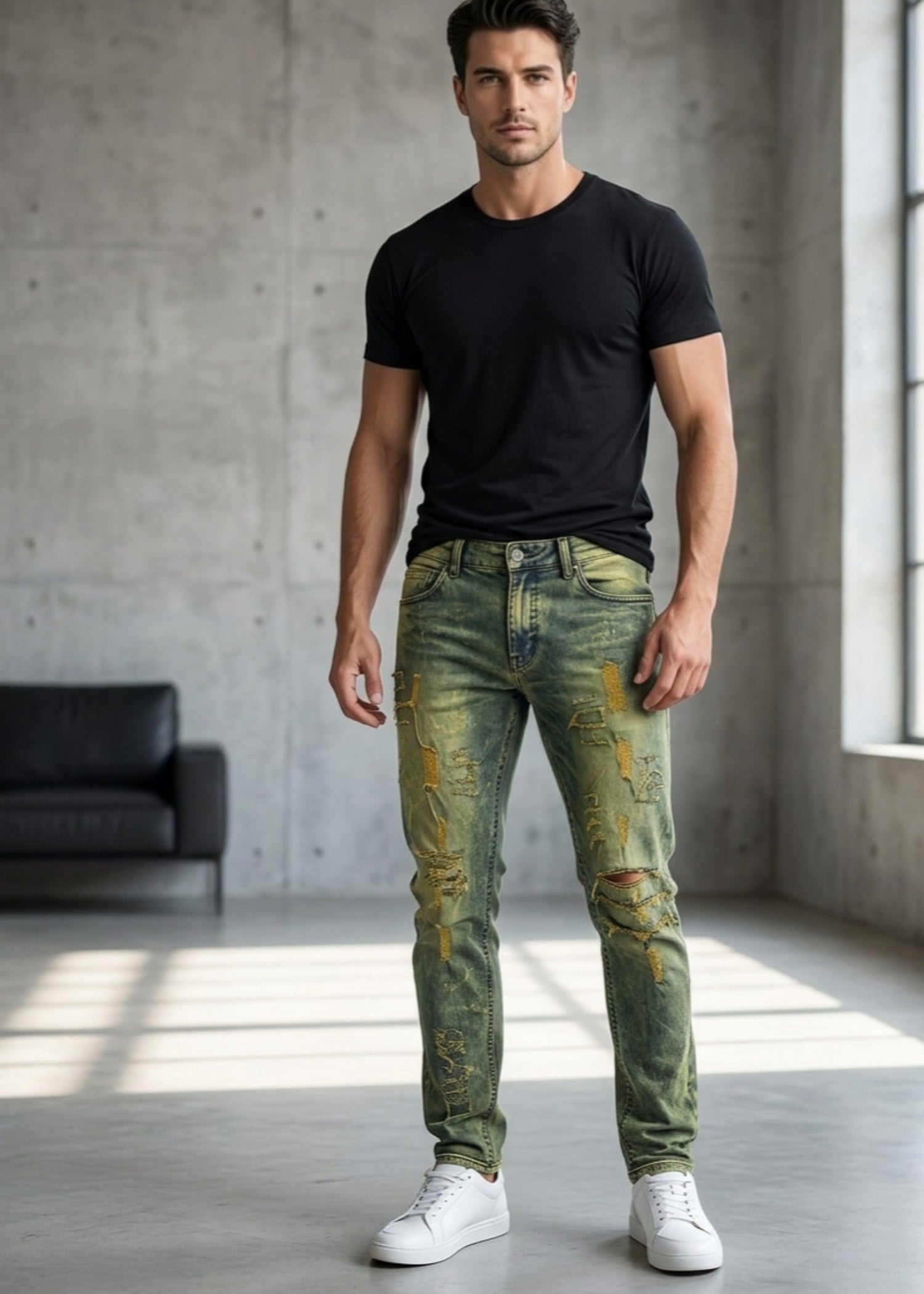 denim Jeans in Green