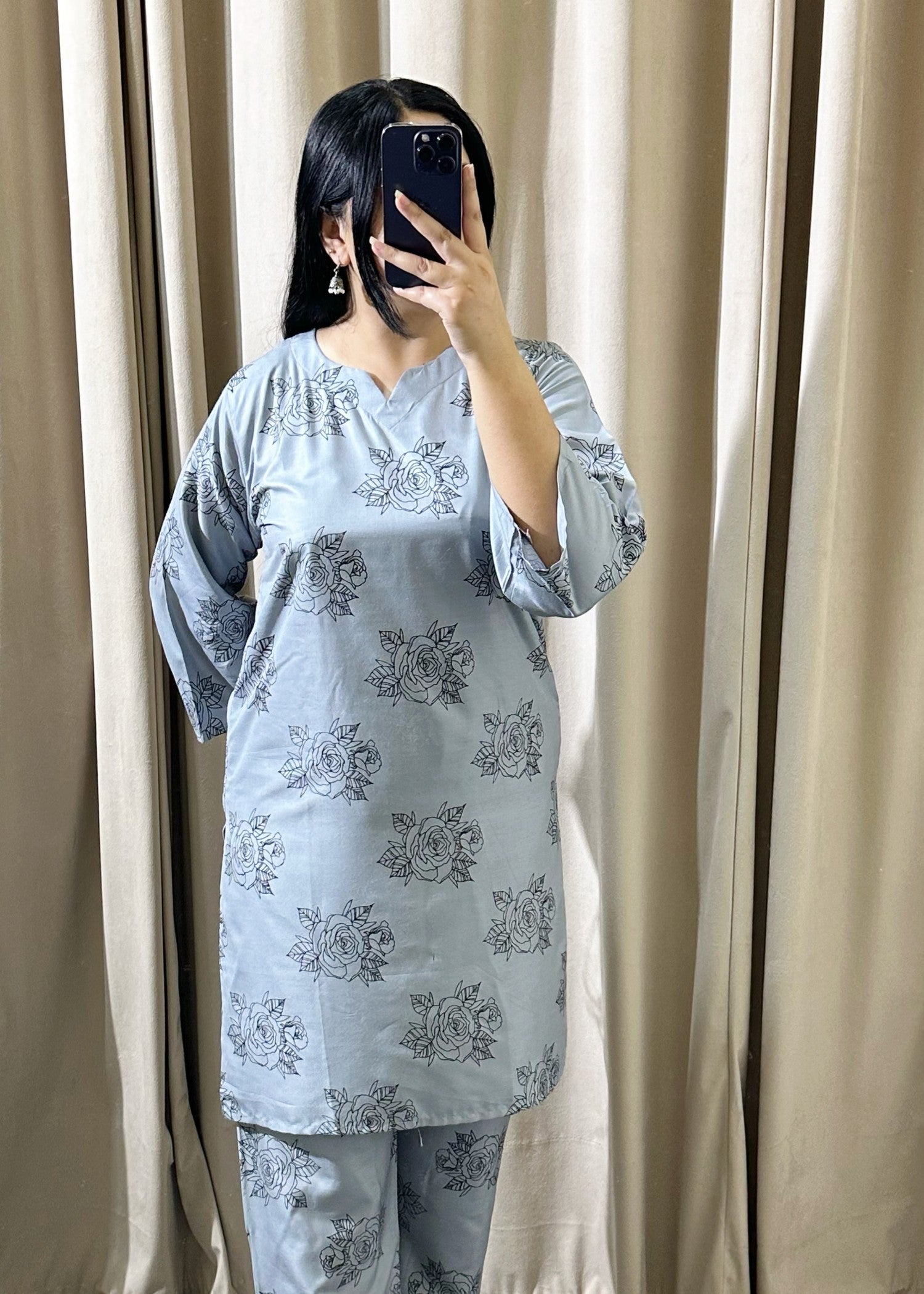 linen Co Ord Sets in Ash grey
