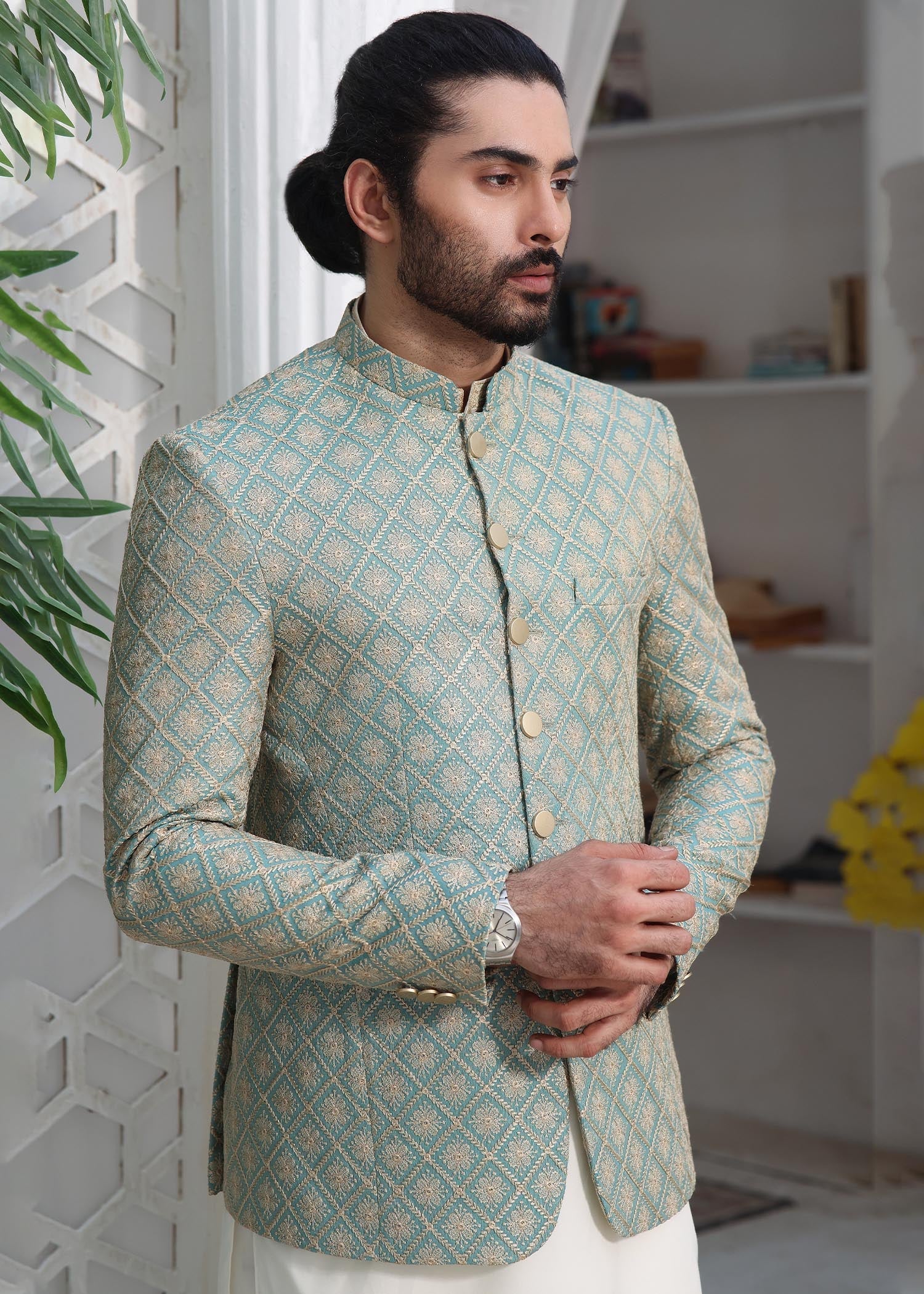 masuri Prince Coat in Mint green