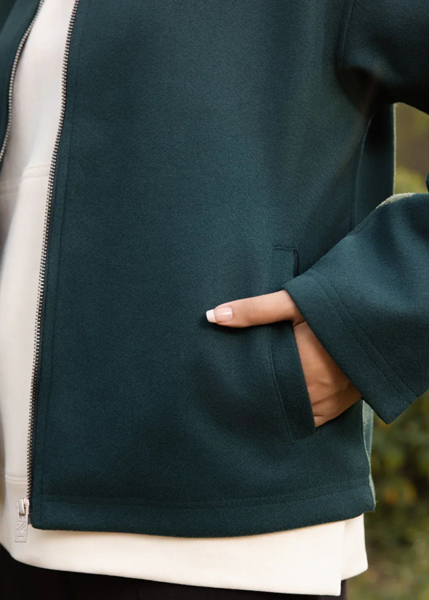 felted wool Jacket in Teal