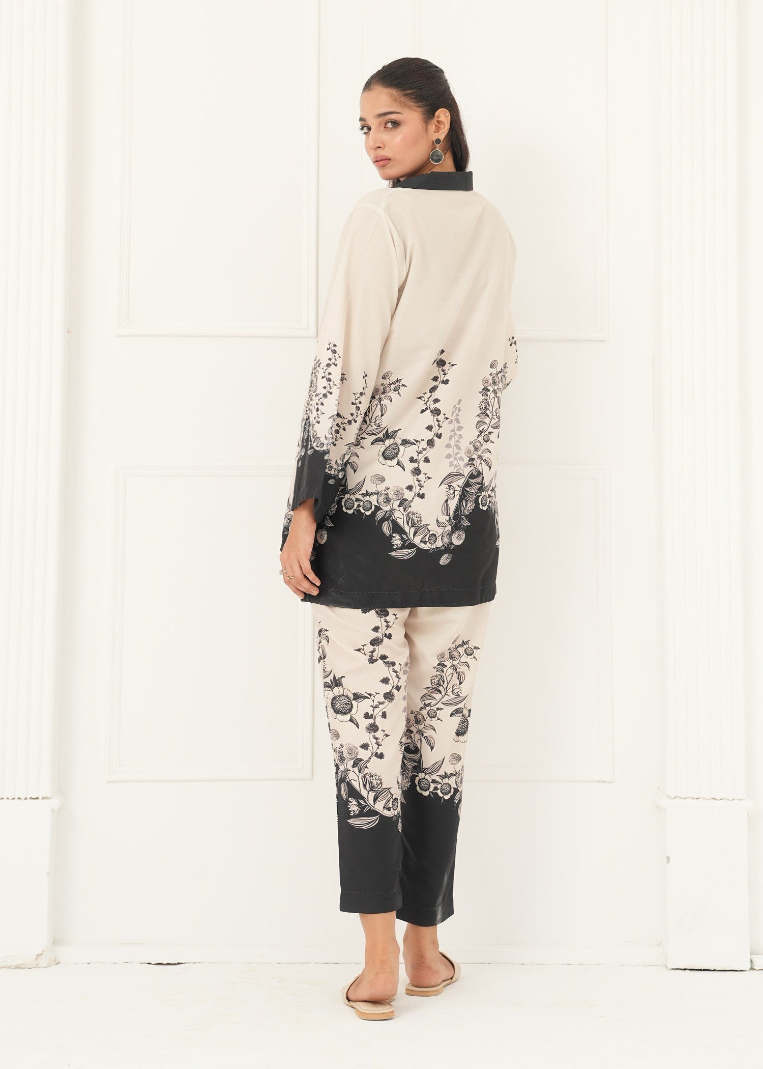 arabic lawn Co Ord Sets in Ivory