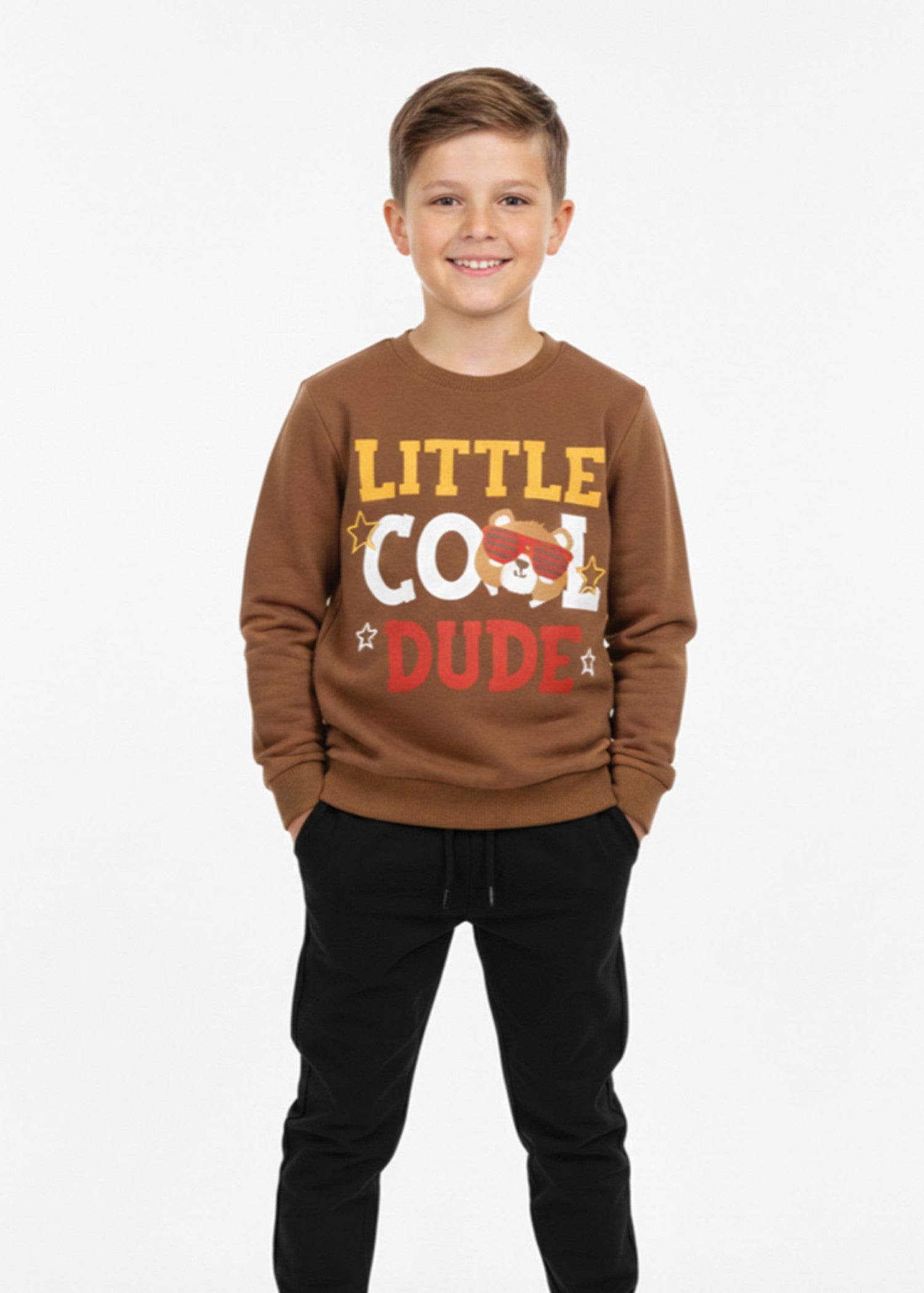 fleece Sweatshirt in Tawny brown