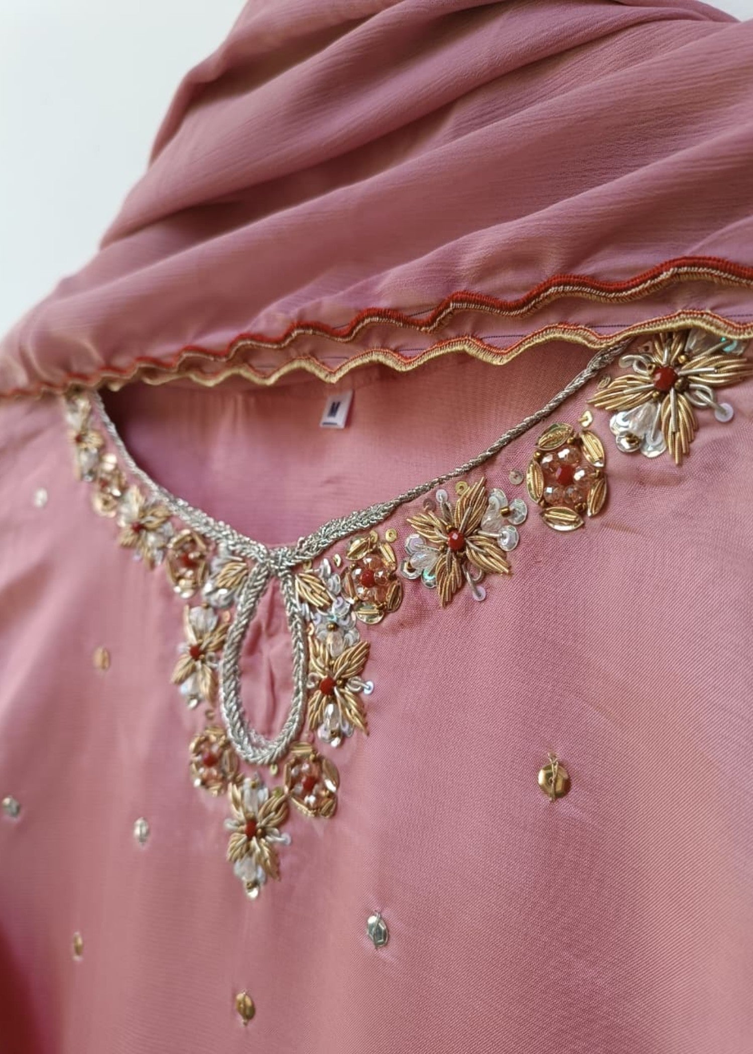 tussar silk Kurta Set in Pink