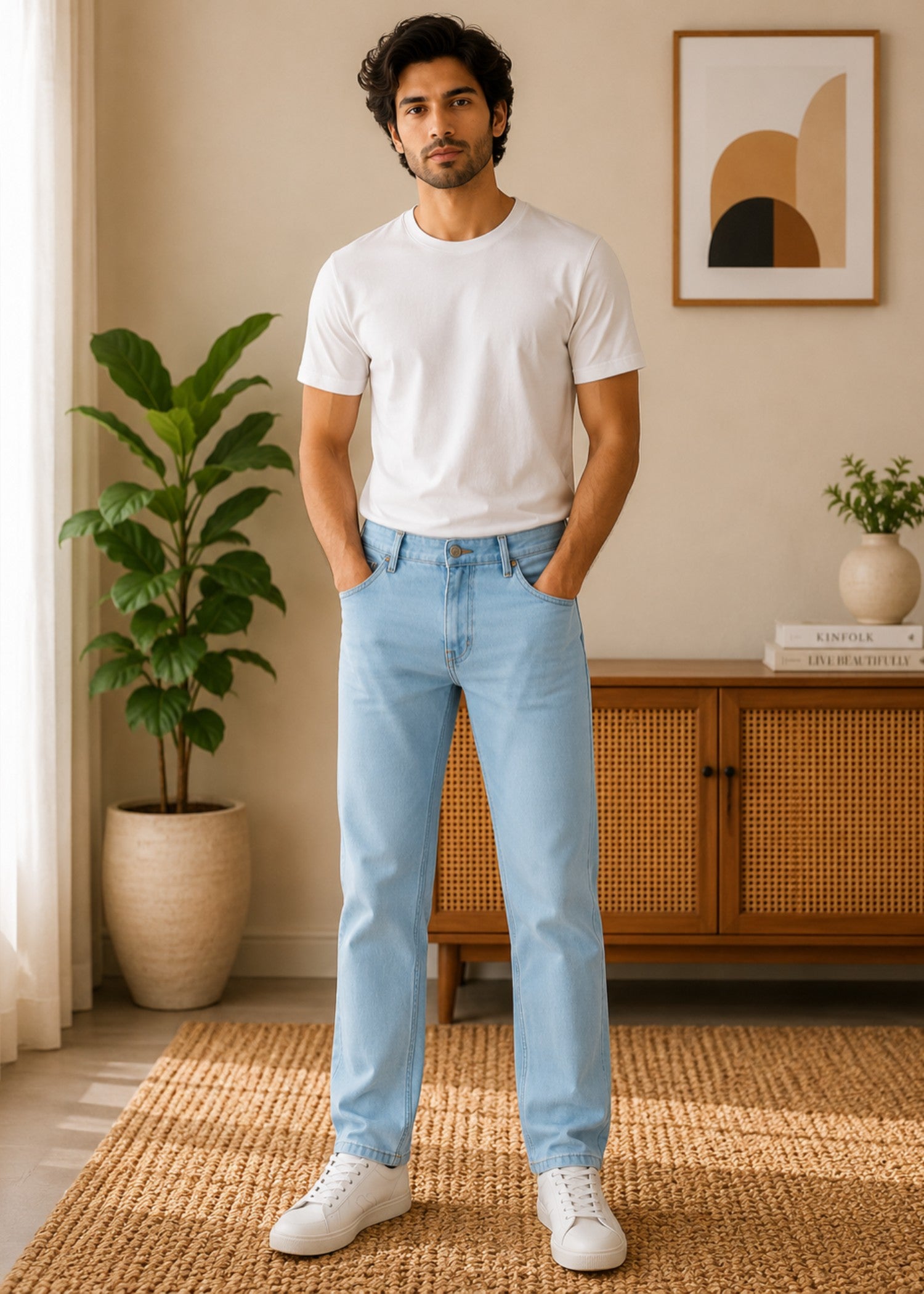 denim Jeans in Light blue by Bin Khalid
