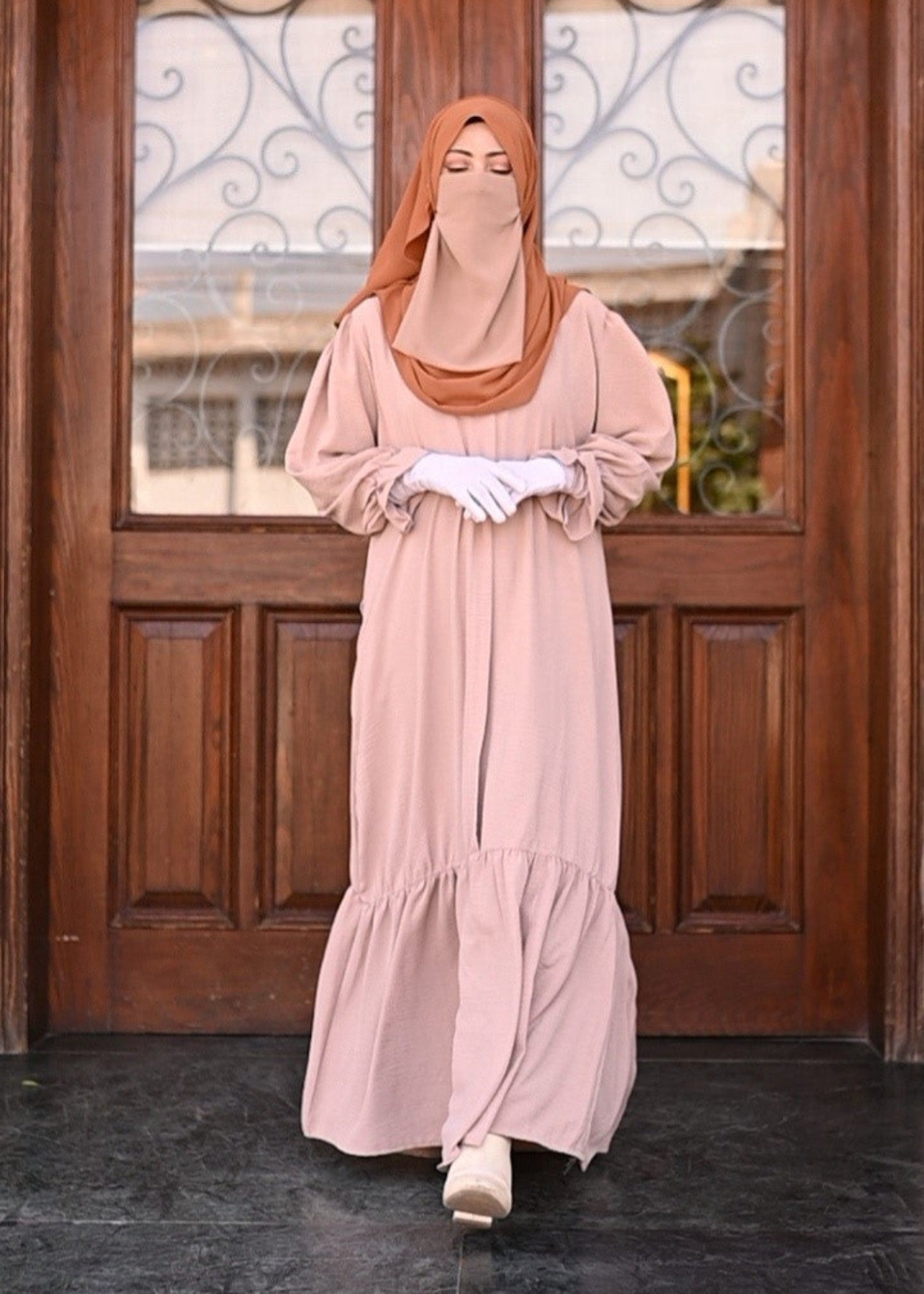 crepe Maxi in Baby pink
