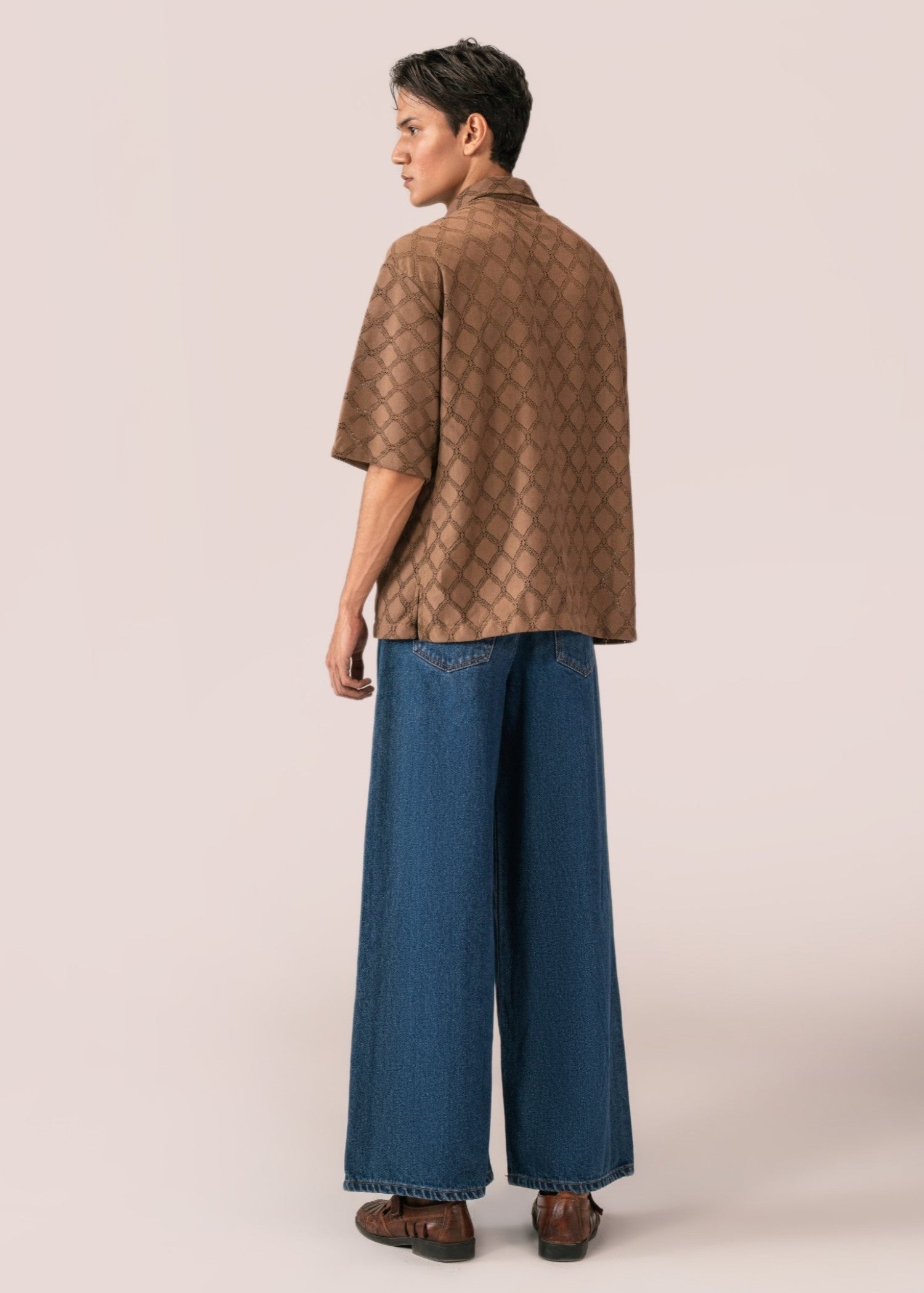 cotton Casual Shirt in Hazelwood brown
