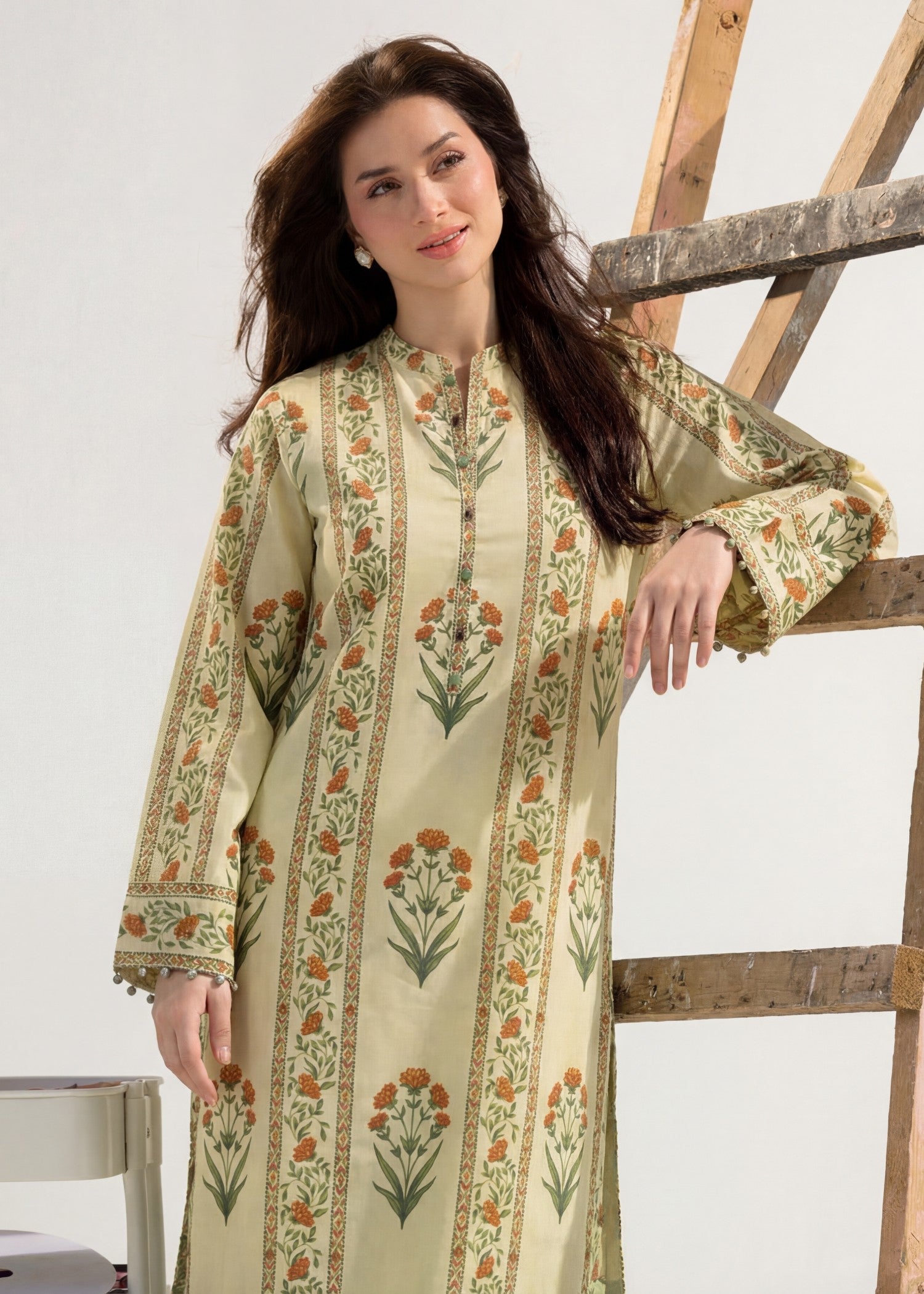 cotton Co Ord Sets in Lemon chiffon