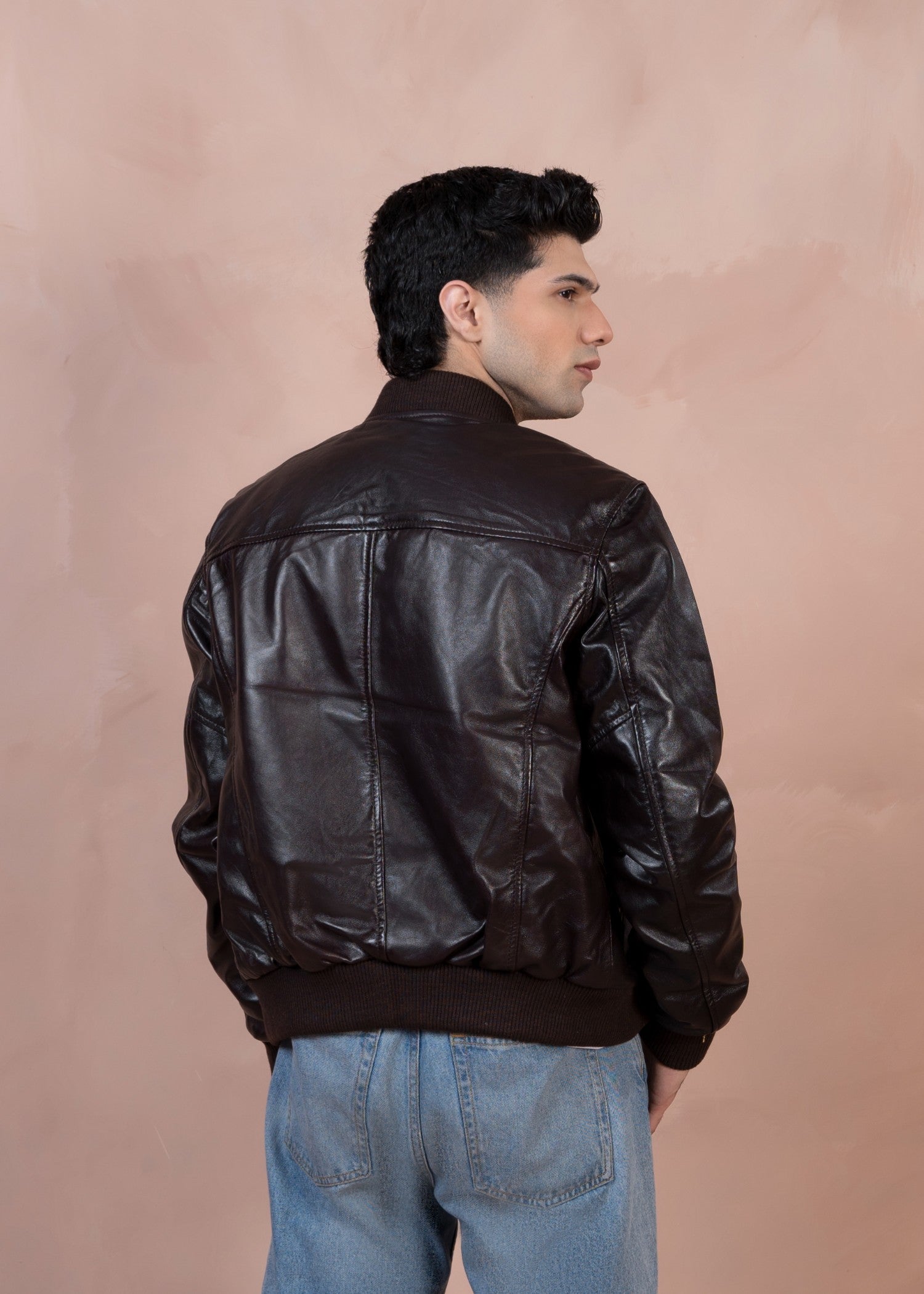 leather Jacket in Brown by Z.H.Leather
