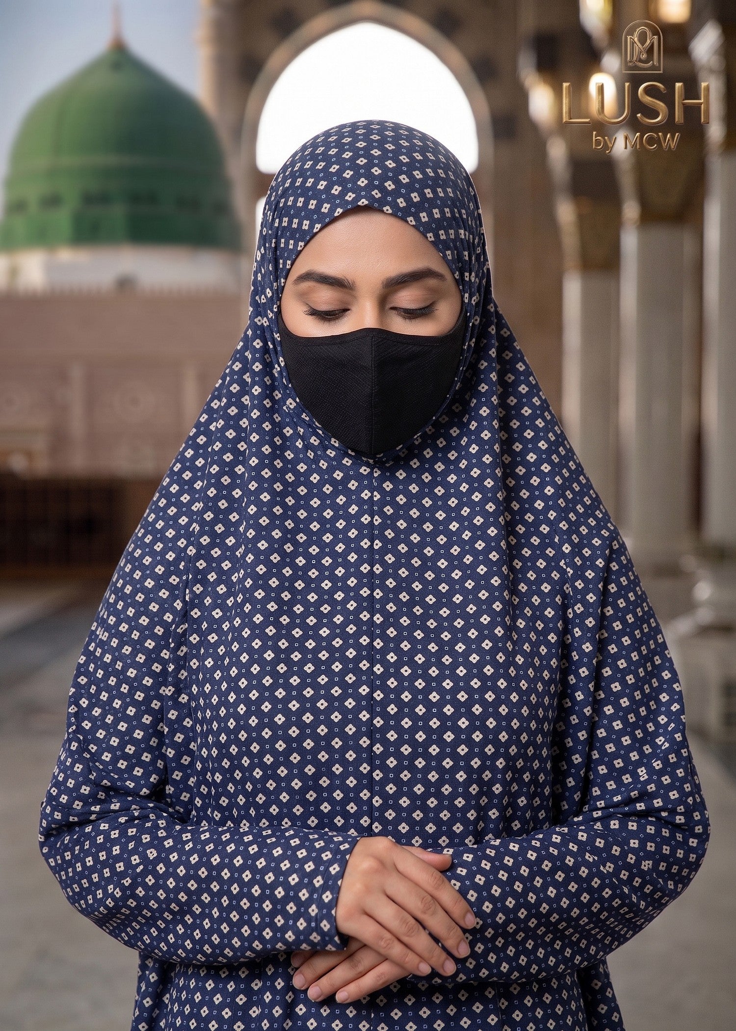 poly lawn Chaddar in Midnight blue