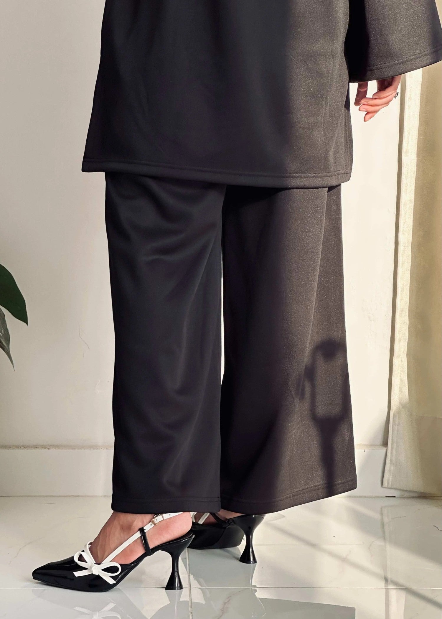 jersey knit Co Ord Sets in Black