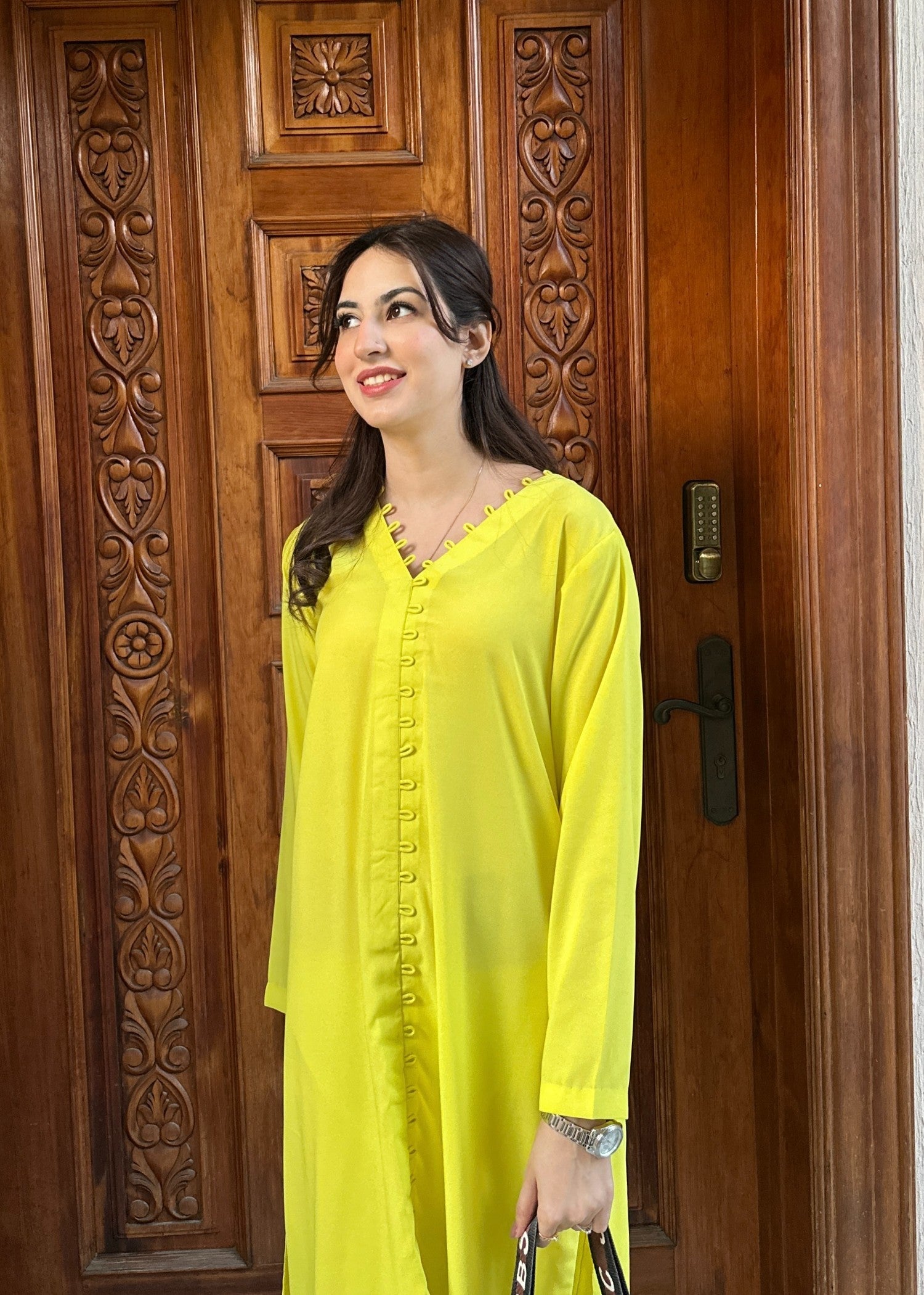 crepe Co Ord Sets in Lemon