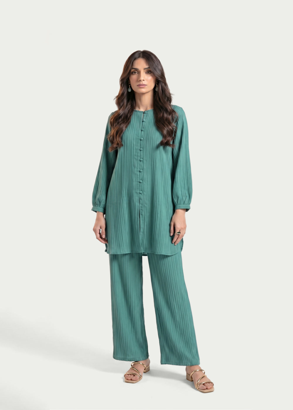 georgette Co Ord Sets in Teal